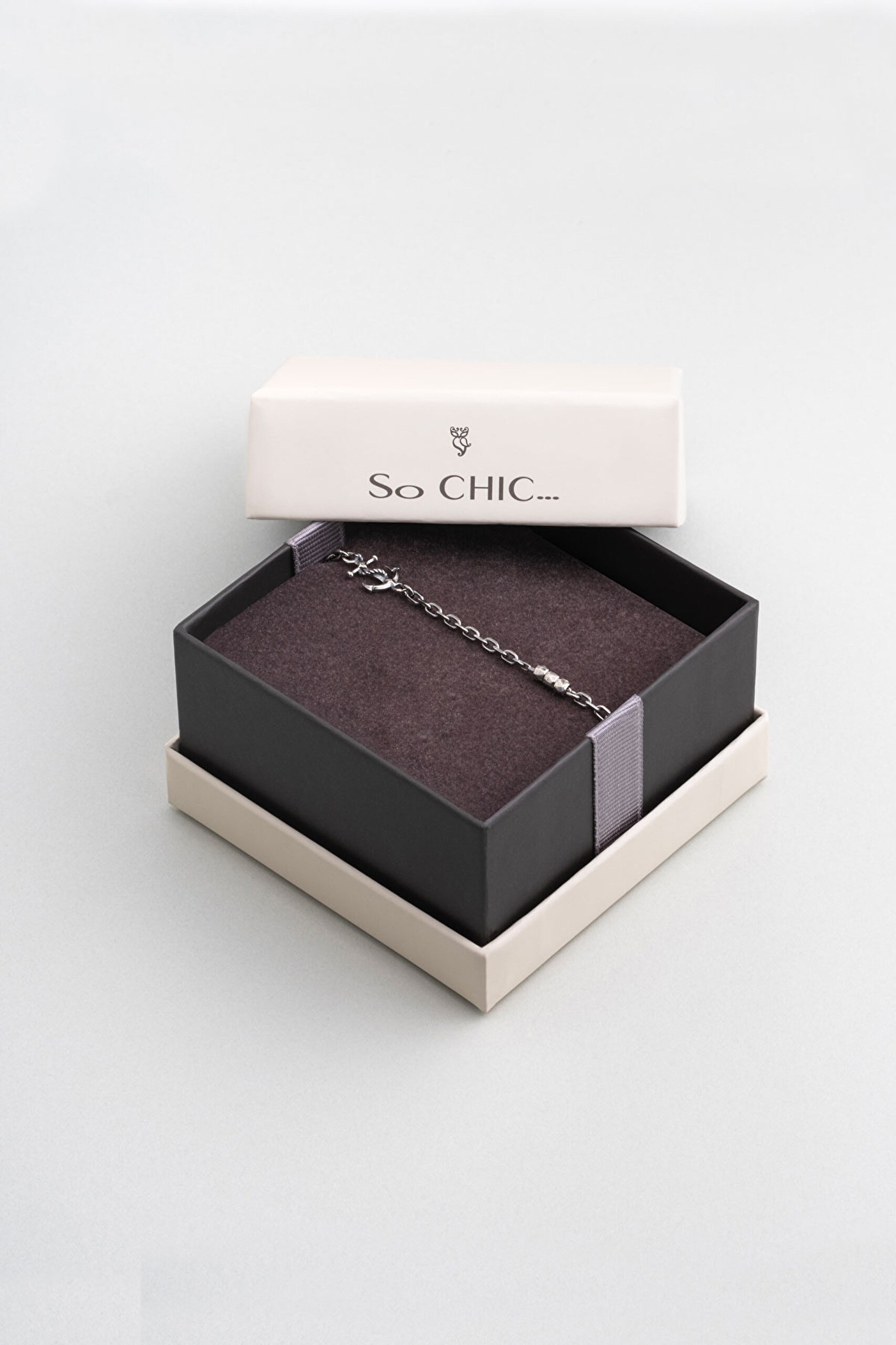 ⁠ İtalyan Modern Çapa 22 Cm Gümüş Erkek Bileklik_4}