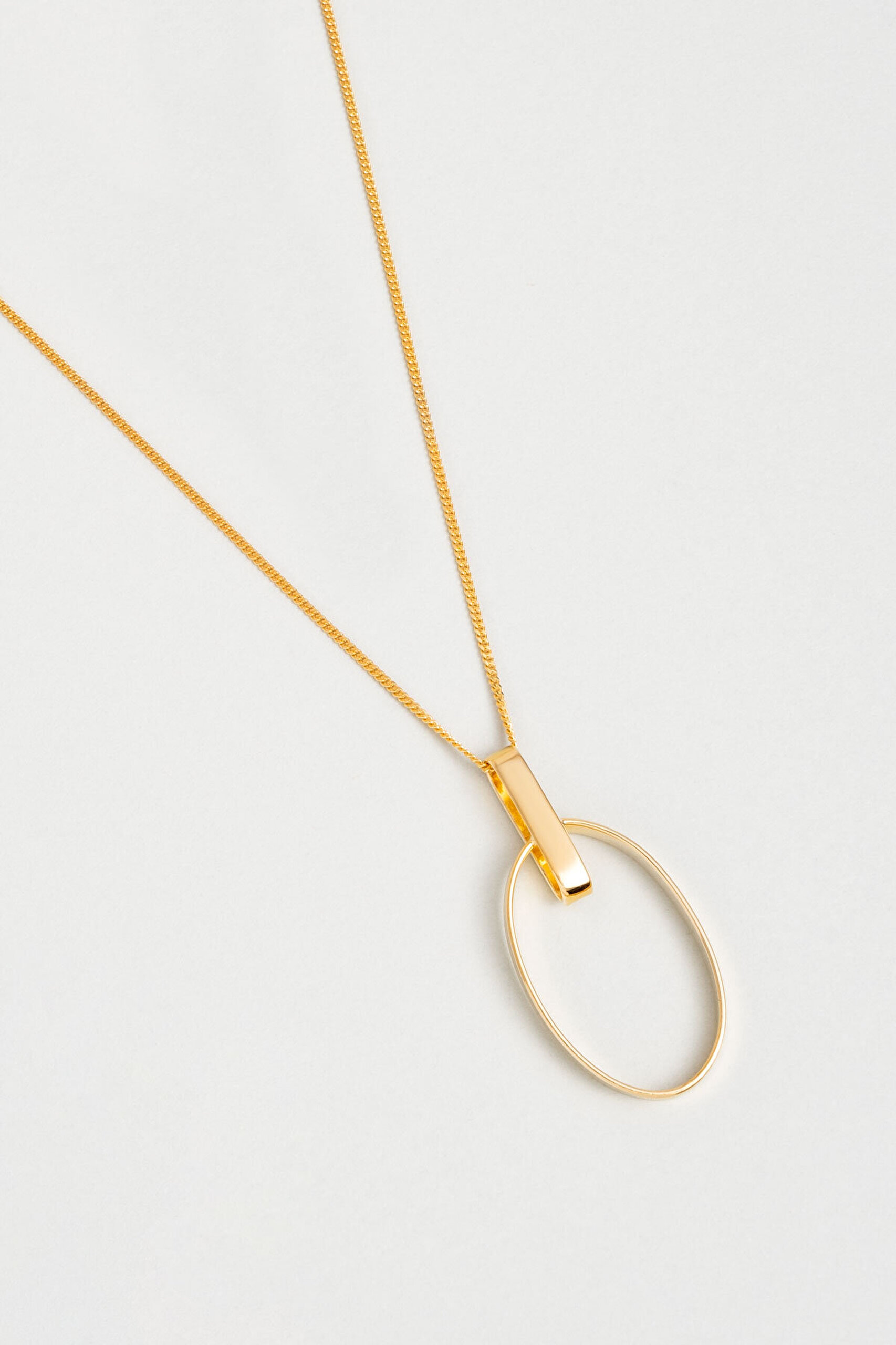 İtalyan 18 Ayar Sarı Altın Kaplama 50 Cm Gümüş Kolye - 1