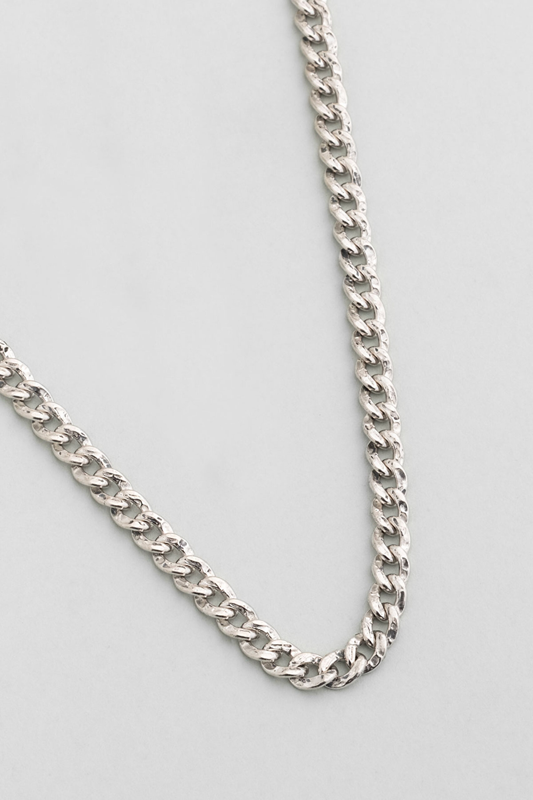 ⁠ Apollo İtalyan Oksitli 63 Cm Gümüş Erkek Zincir Kolye_4}