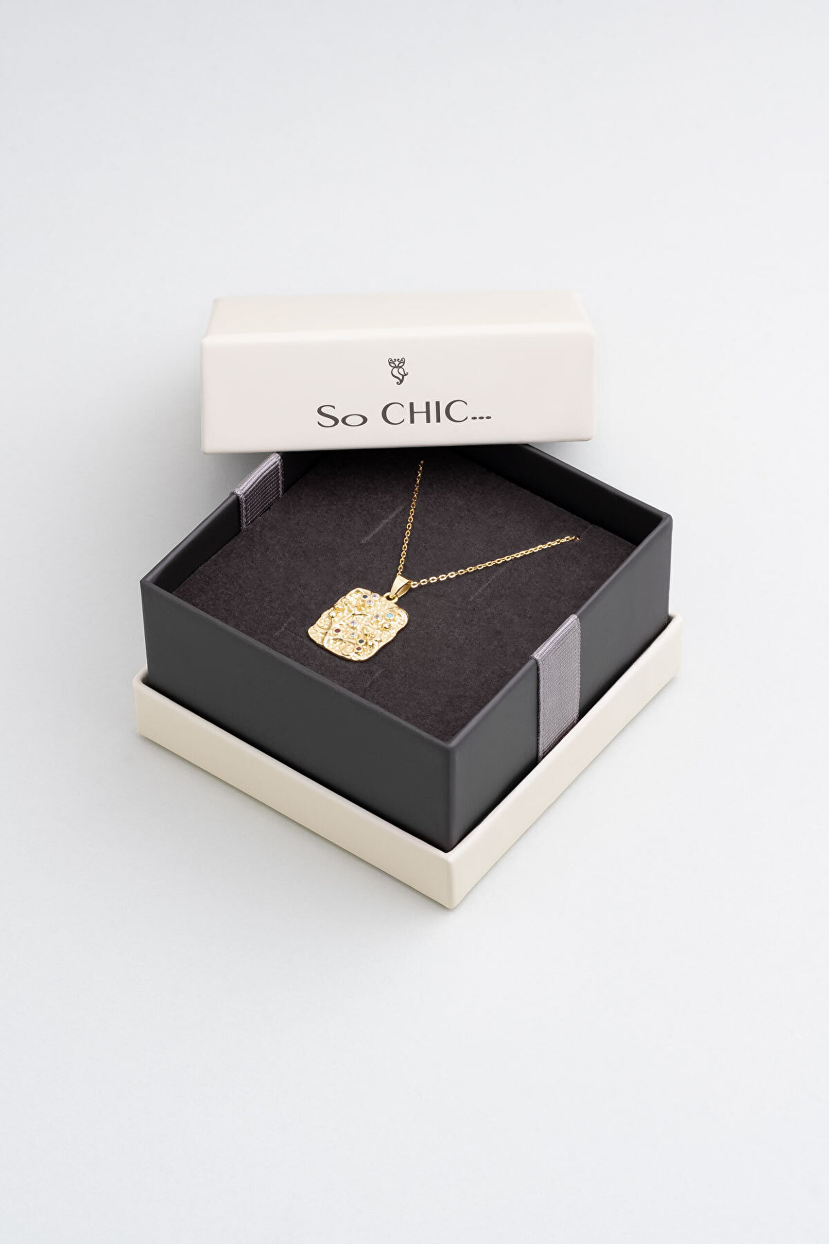 Renkli Tılsım 18 Ayar Sarı Altın Kaplama 45 Cm Gümüş Kolye - 4