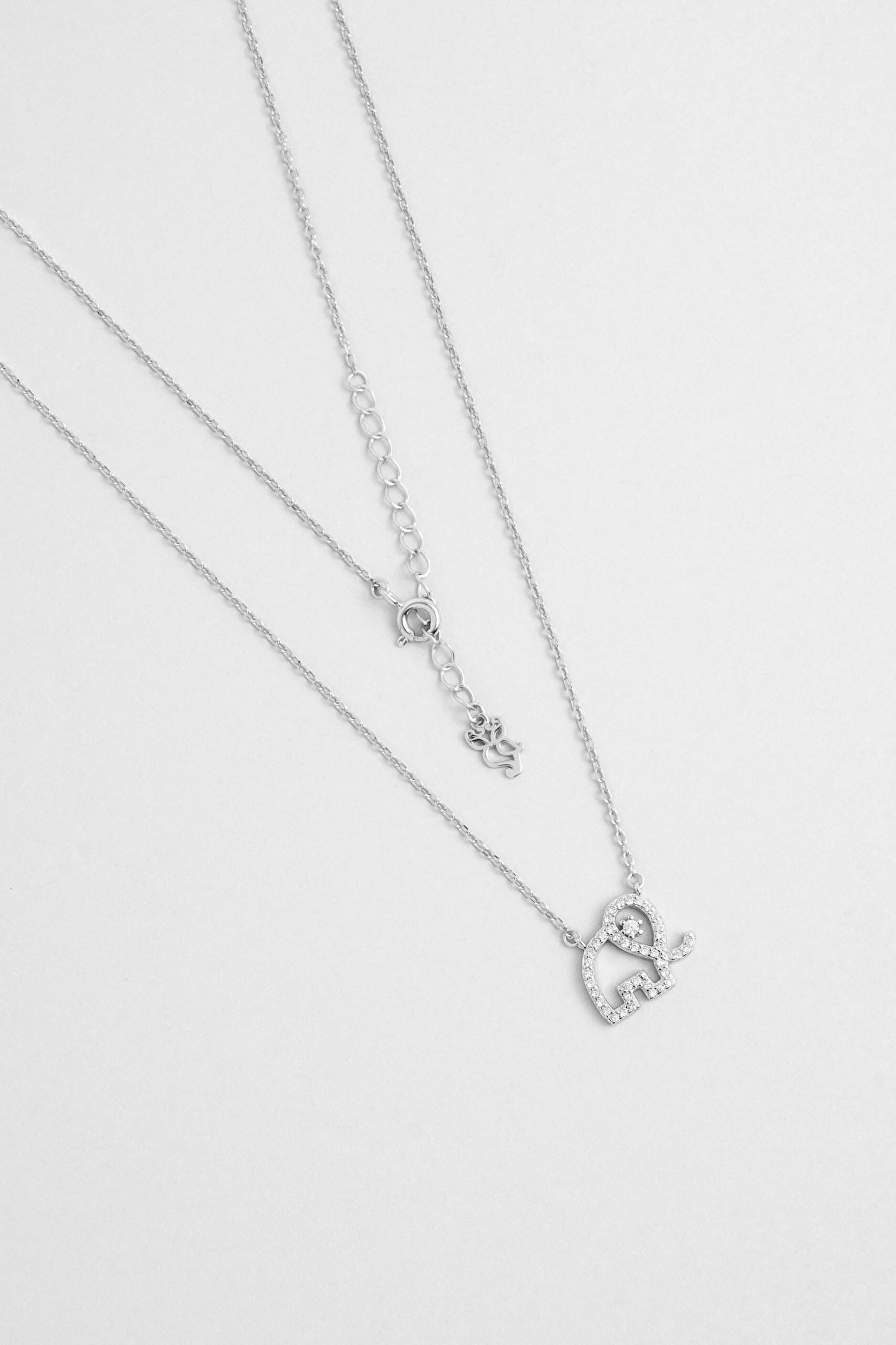 ⁠ Bereket 18 Ayar Beyaz Alltın Kaplama 45 Cm Gümüş Kolye_0}