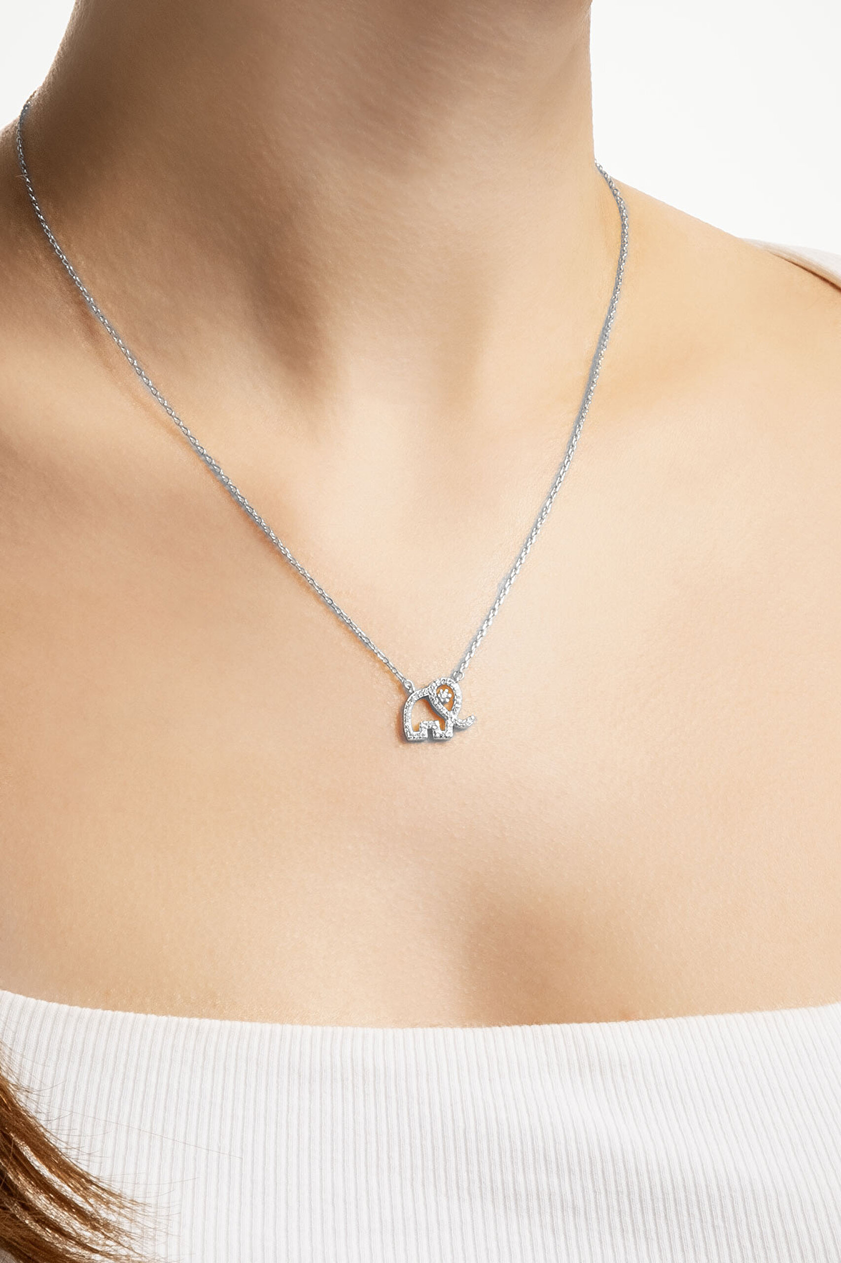 ⁠ Bereket 18 Ayar Beyaz Alltın Kaplama 45 Cm Gümüş Kolye_3}