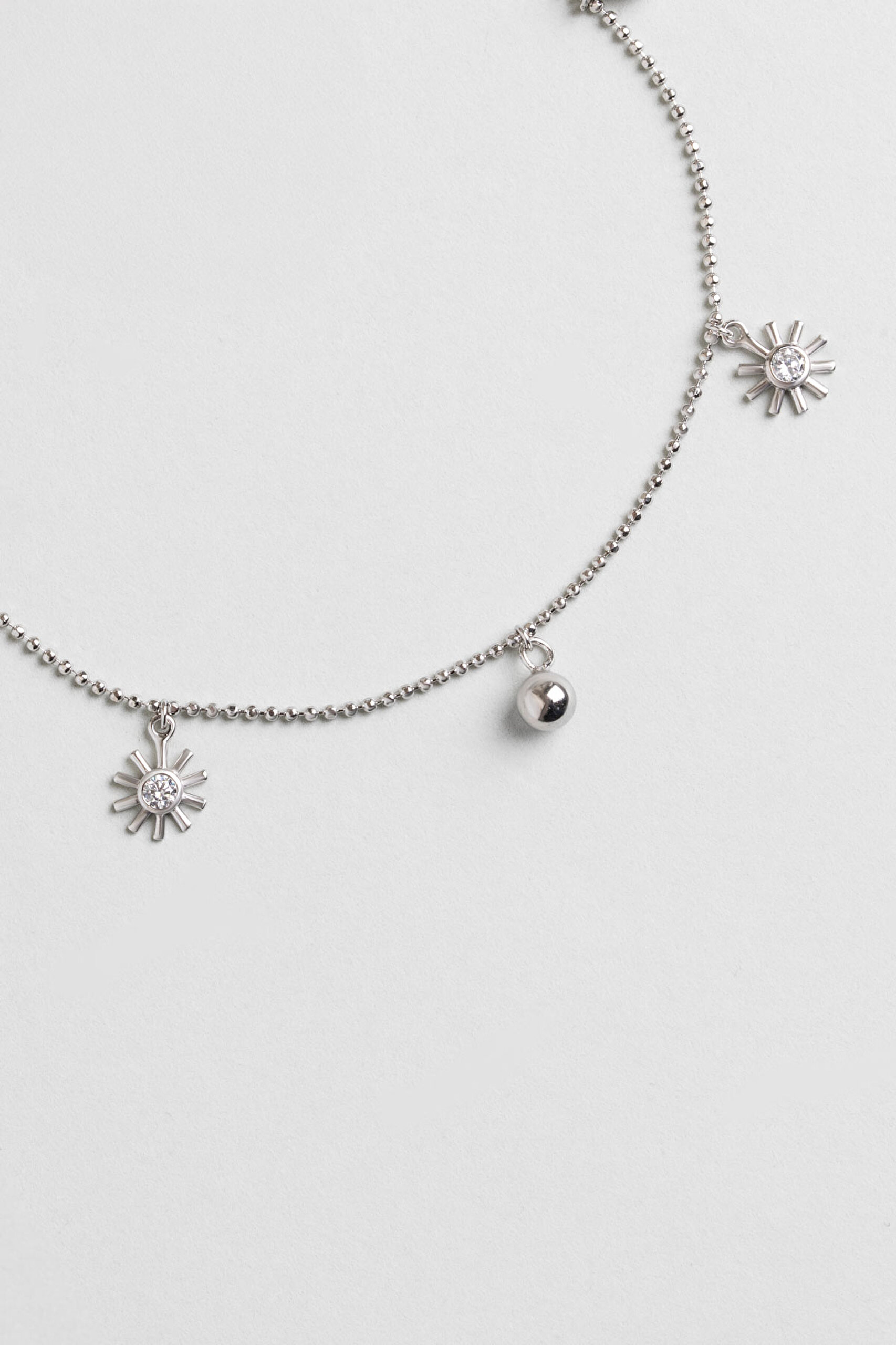 ⁠ Kış Güneşi 18 Ayar Beyaz Altın Kaplama 20 Cm Gümüş Bileklik_4}