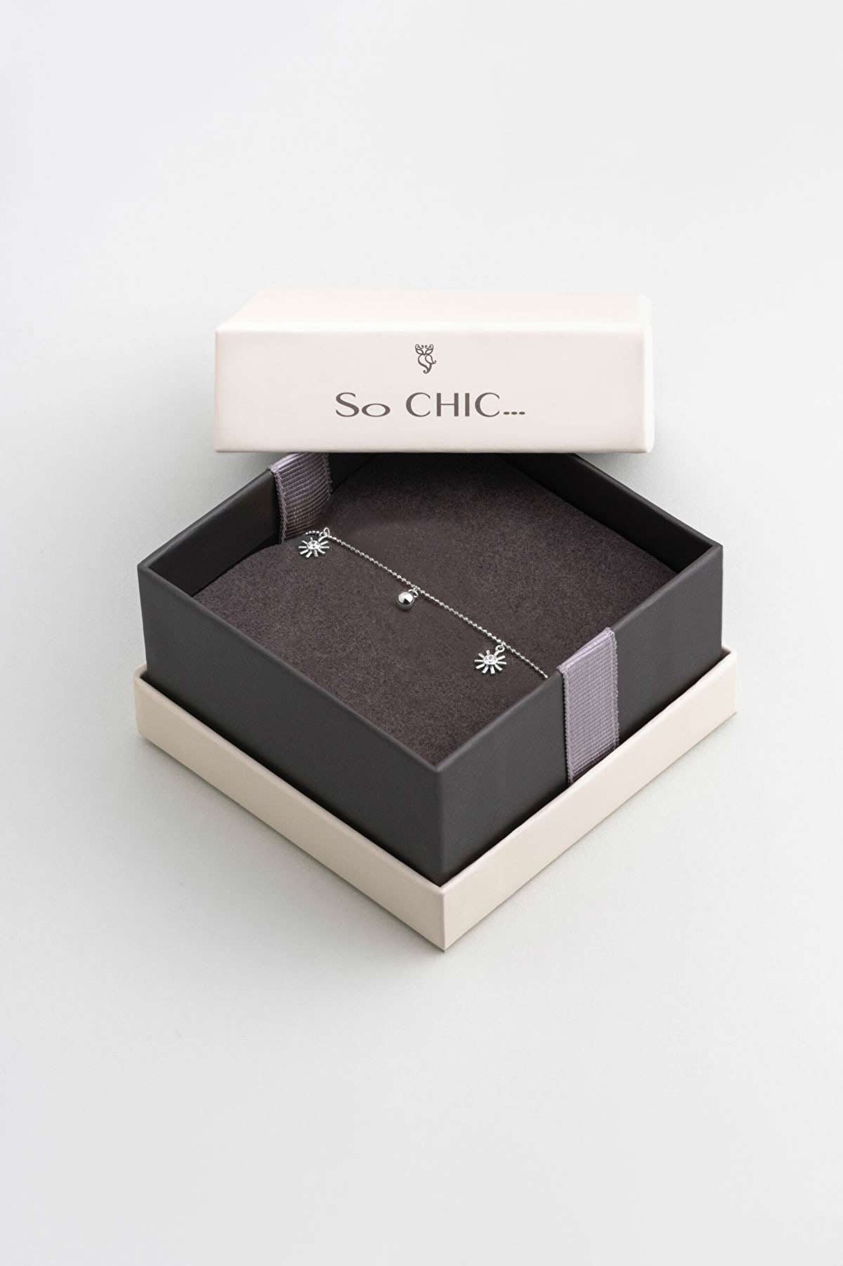 ⁠ Kış Güneşi 18 Ayar Beyaz Altın Kaplama 20 Cm Gümüş Bileklik_4}