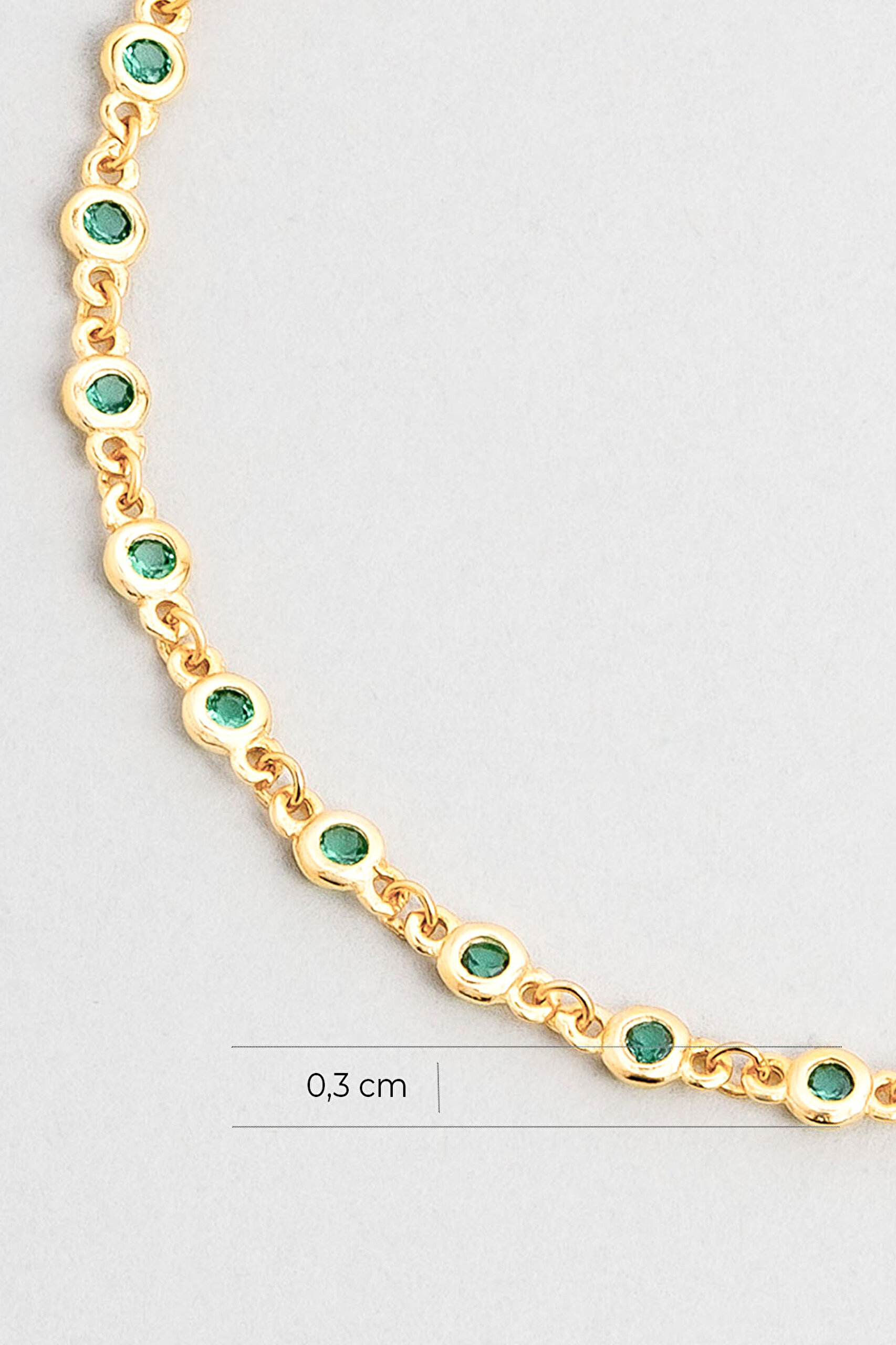 ⁠ Lavinya 18 Ayar Sarı Altın Kaplama 19 Cm Gümüş Bileklik_2}
