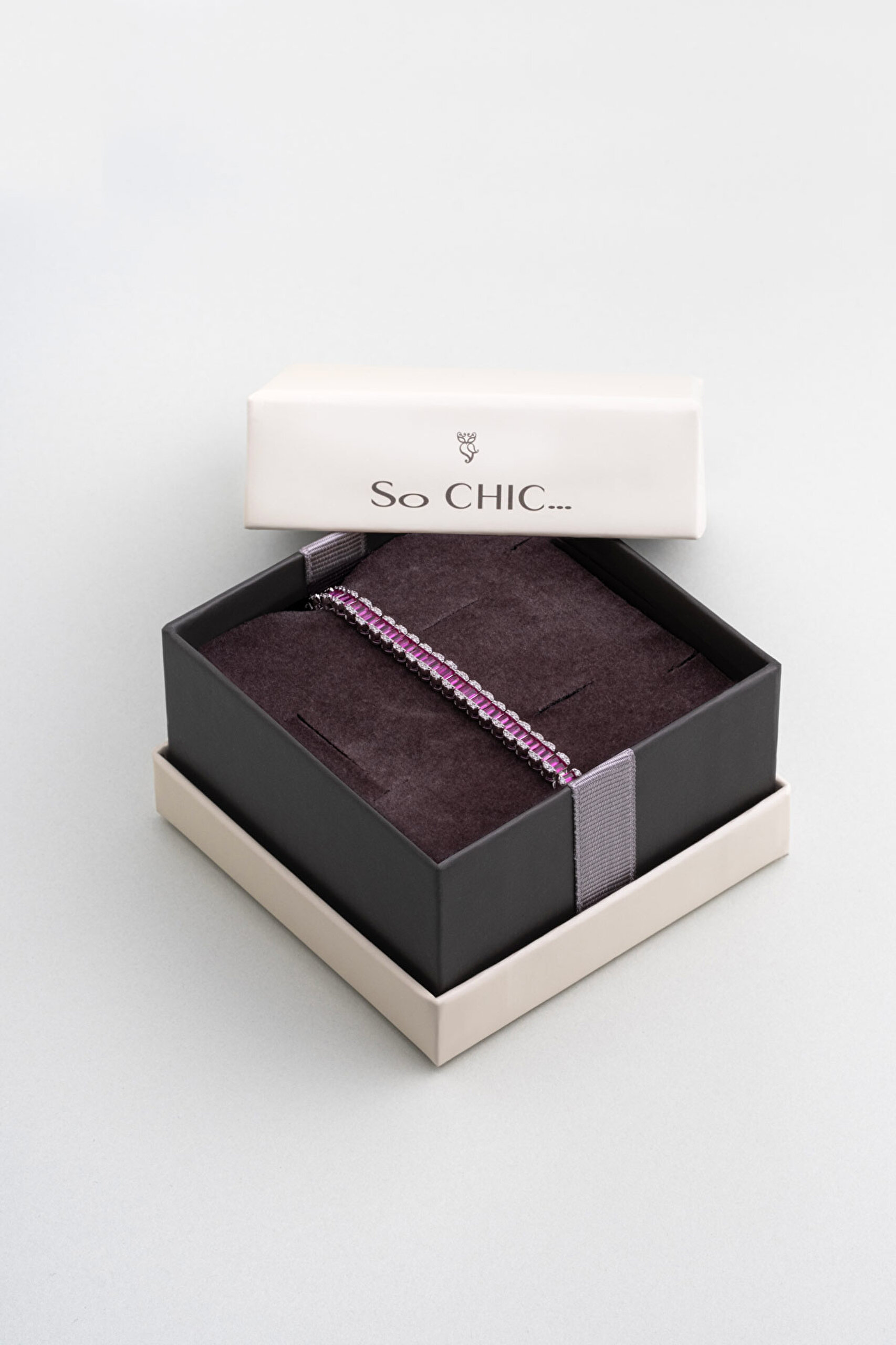 ⁠ Yakut Yolu 18 Ayar Beyaz Altın Kaplama Gümüş Bileklik_5}