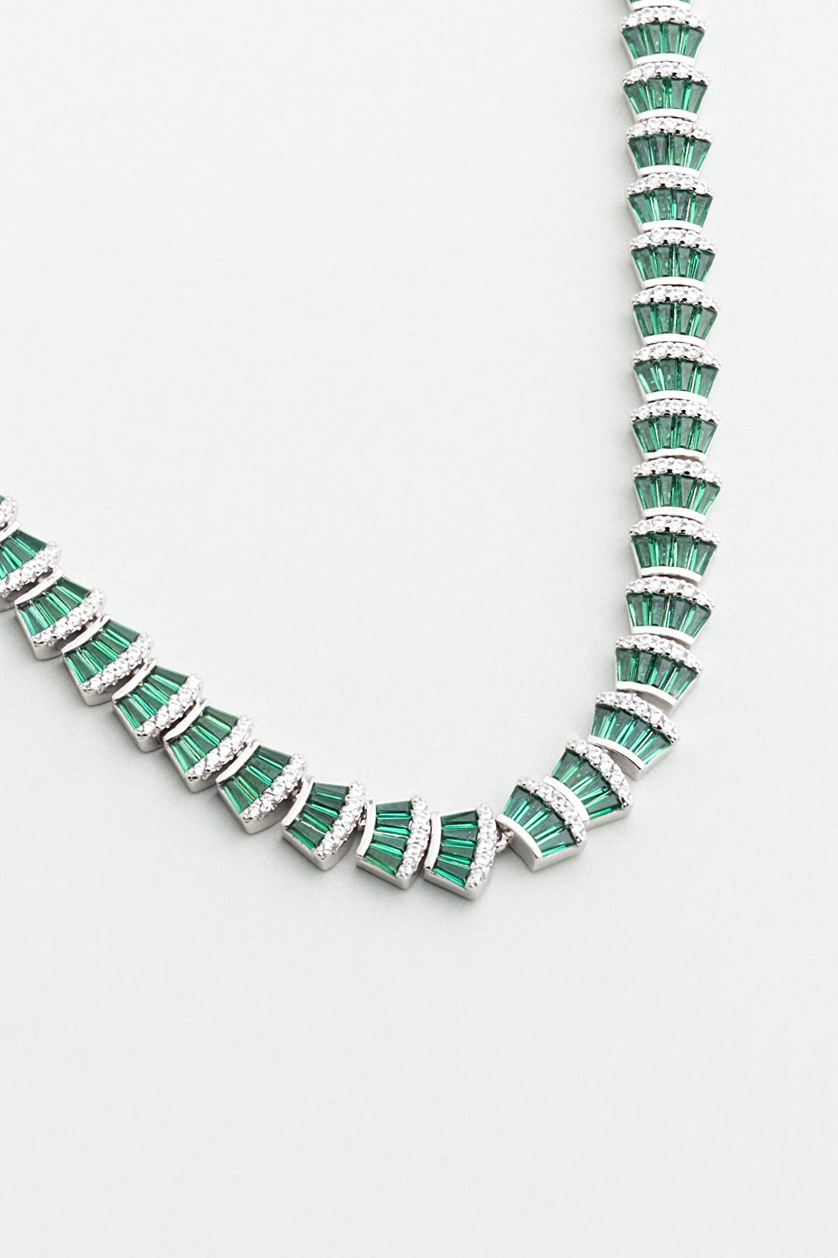 ⁠ Deniz Kabuğu 18 Ayar Beyaz Altın Kaplama Gümüş Gerdanlık_4}