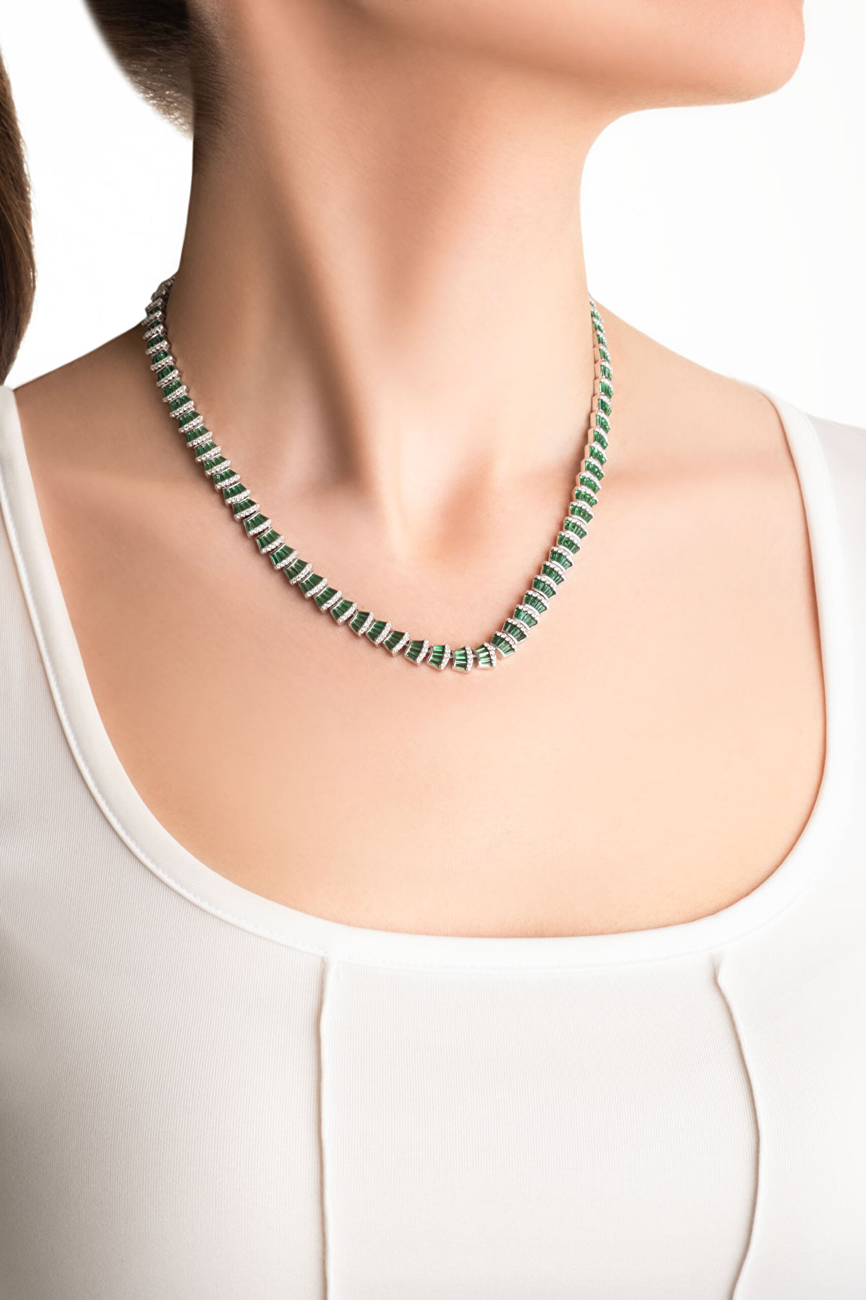 ⁠ Deniz Kabuğu 18 Ayar Beyaz Altın Kaplama Gümüş Gerdanlık_3}