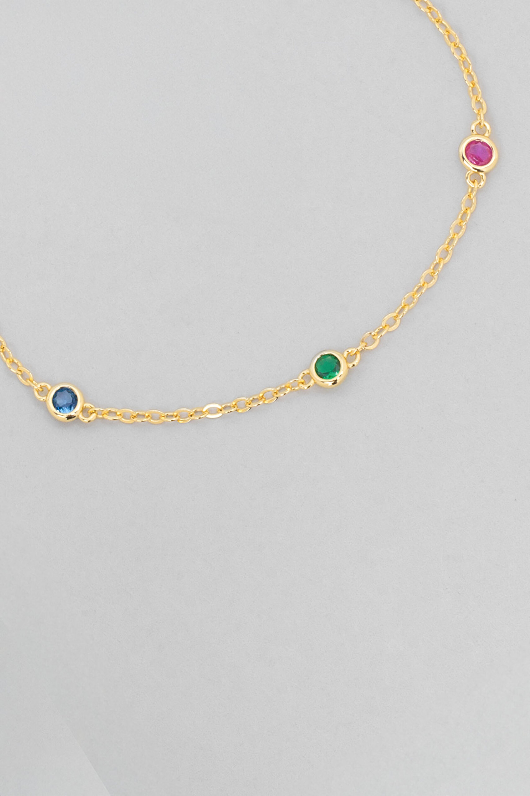 ⁠ Gökkuşağı Masalı 18 Ayar Sarı Altın Kaplama 19 Cm Gümüş Bileklik_4}