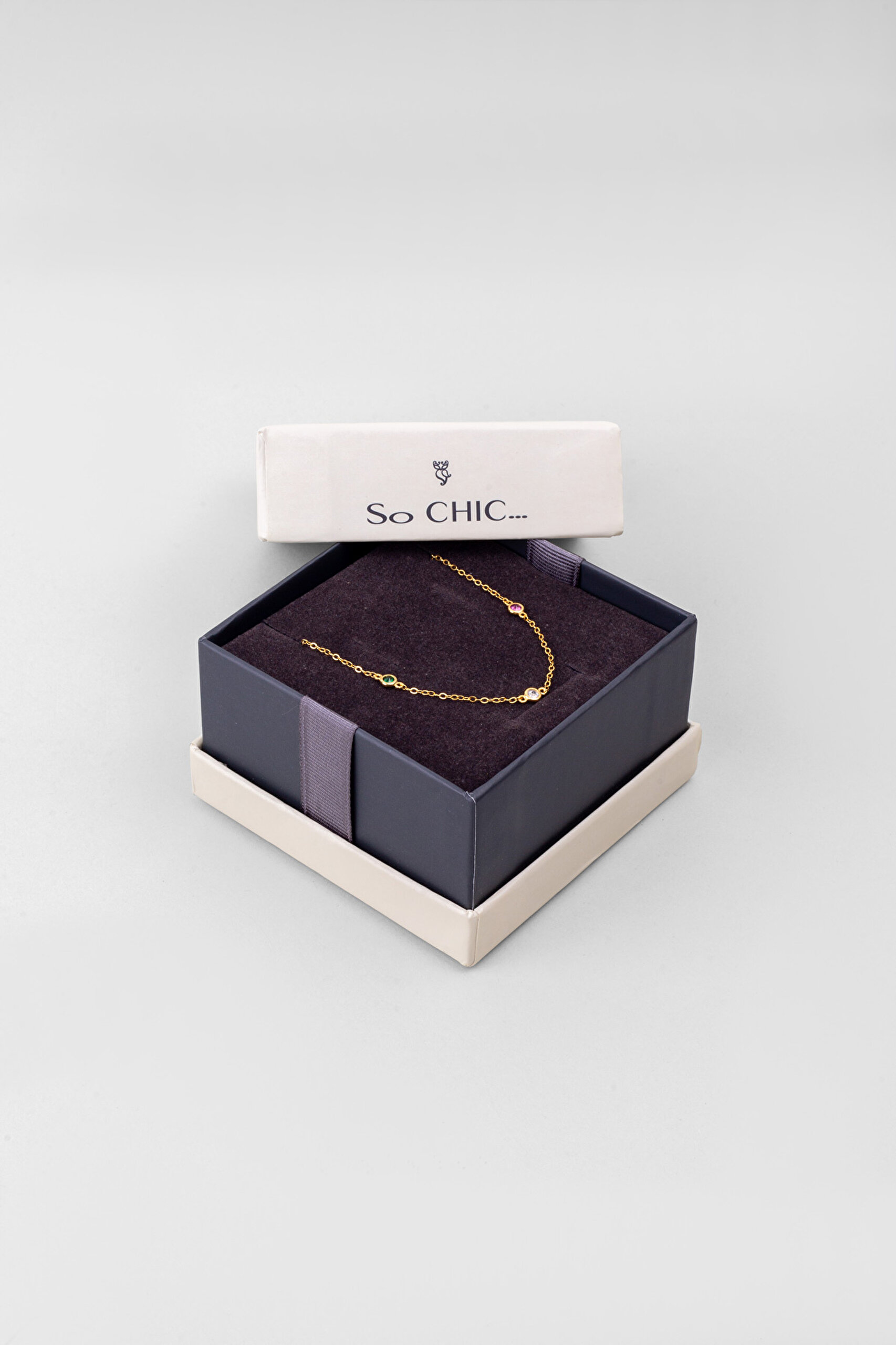 ⁠ Gökkuşağı Masalı 18 Ayar Sarı Altın Kaplama 65 Cm Gümüş Kolye_5}