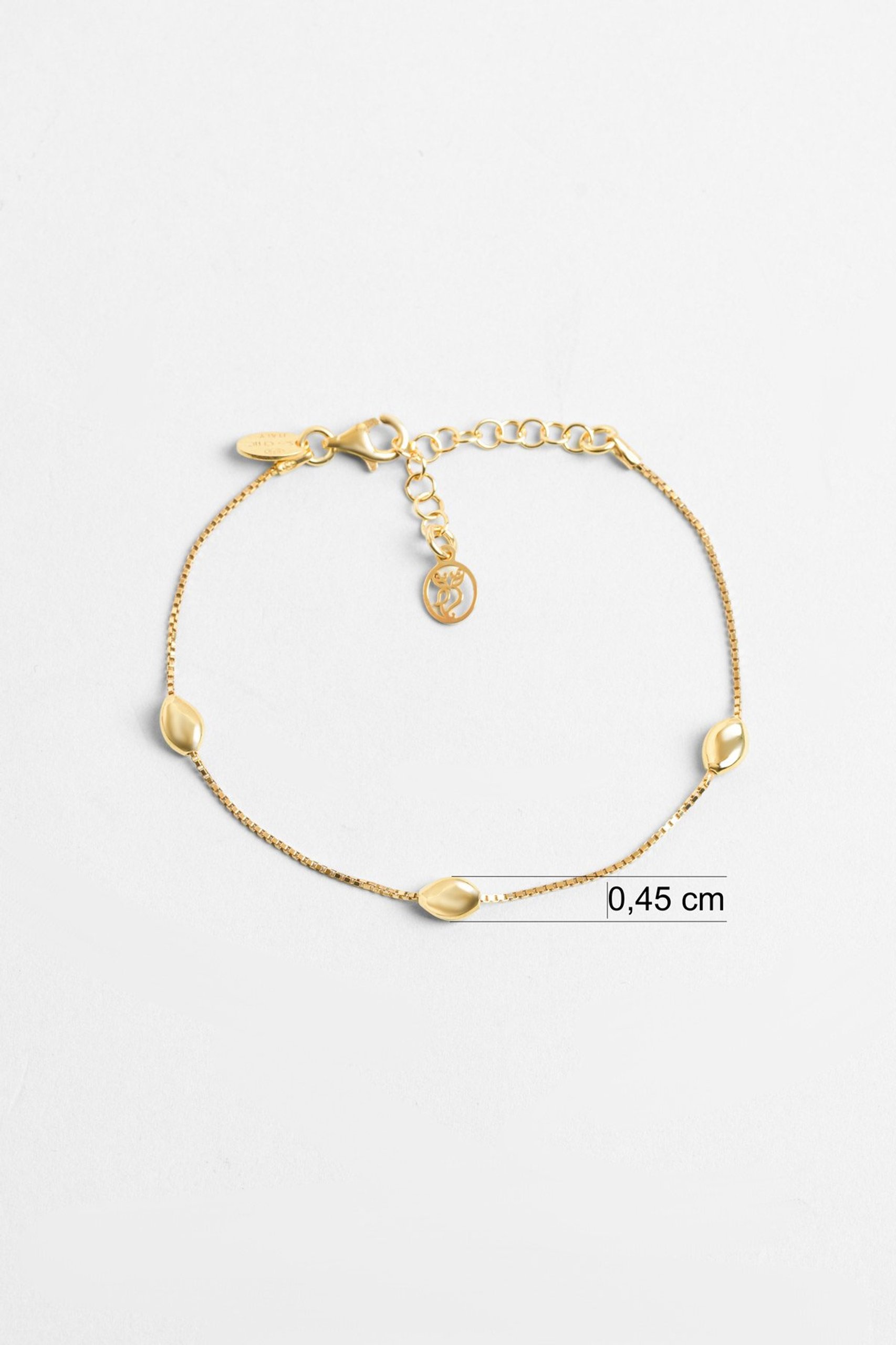 Beatrice İtalyan 18 Ayar Sarı Altın Kaplama 19 Cm Gümüş Bileklik - 2