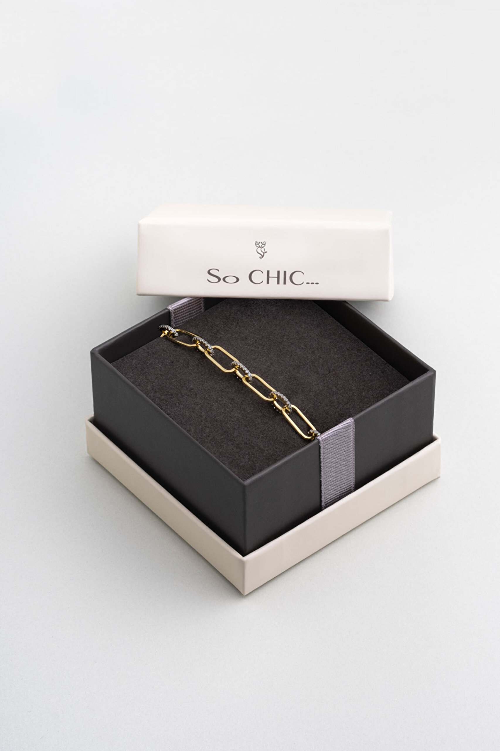 ⁠ Helena 18 Ayar Sarı Altın Kaplama Gümüş Zincir Bileklik_4}