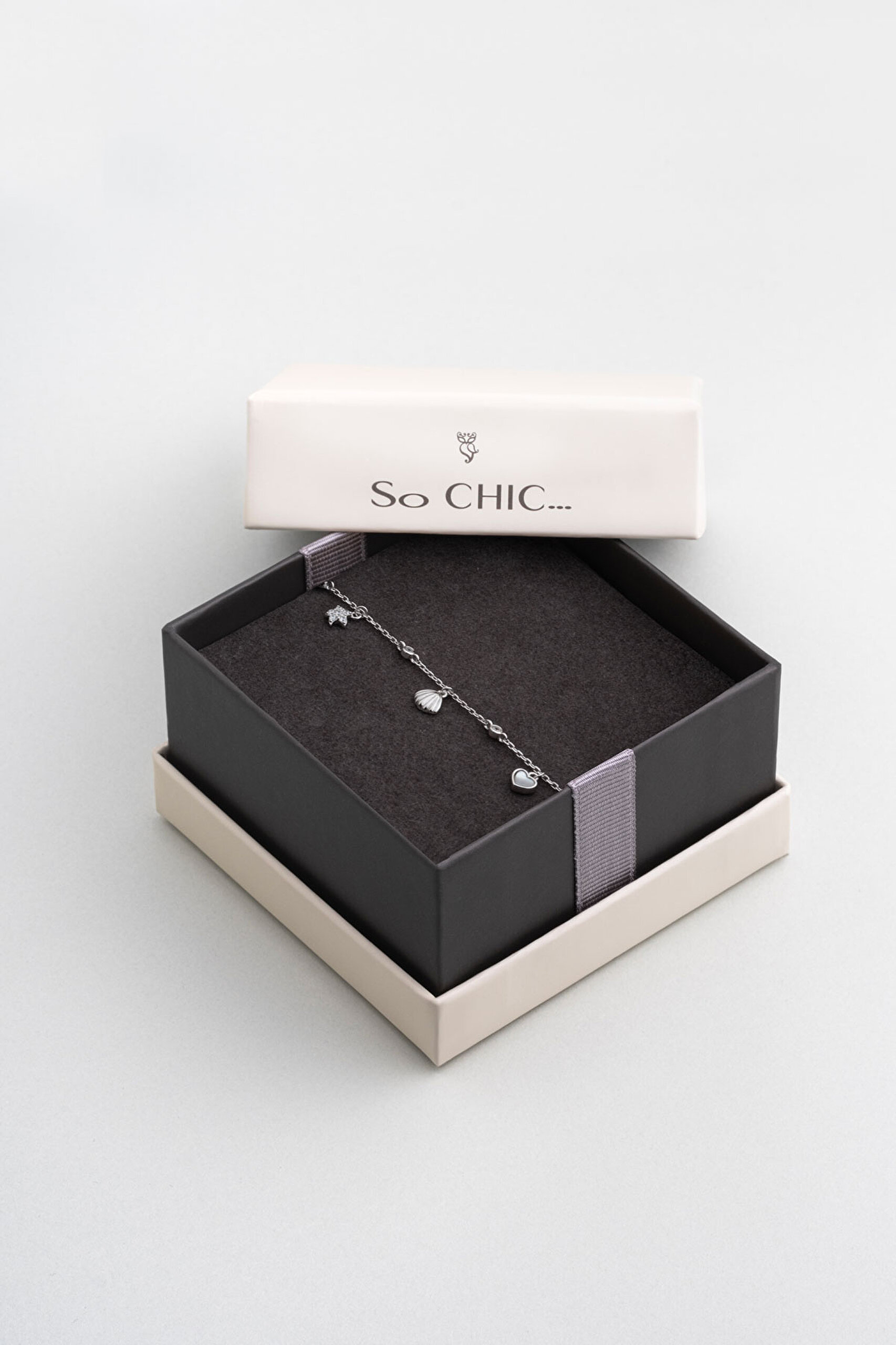 ⁠ Yaz İkonları 18 Ayar Beyaz Altın Kaplama 19 Cm Gümüş Bileklik_5}