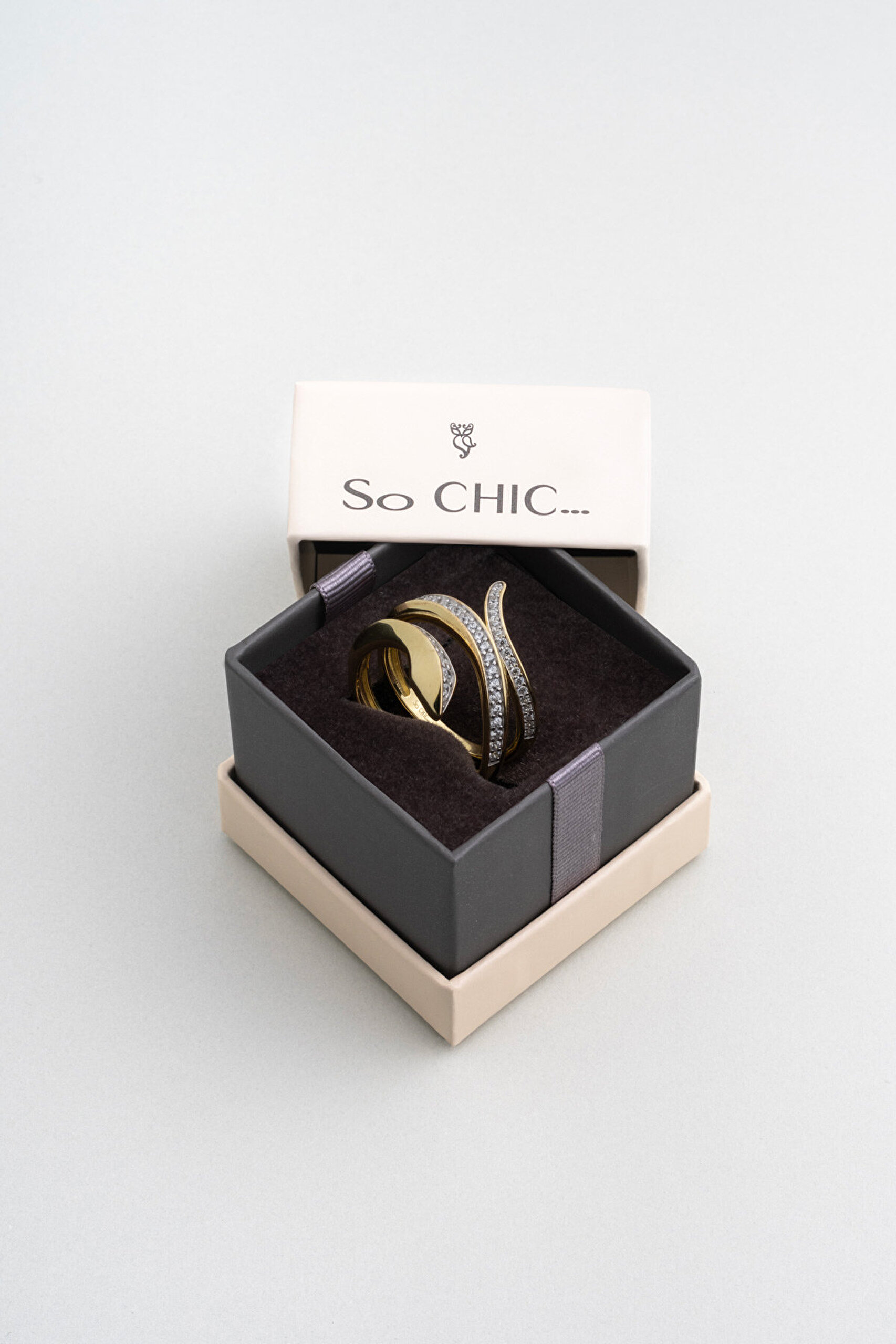 Medusa Yılanı 18 Ayar Sarı Altın Kaplama Gümüş Yüzük - 4