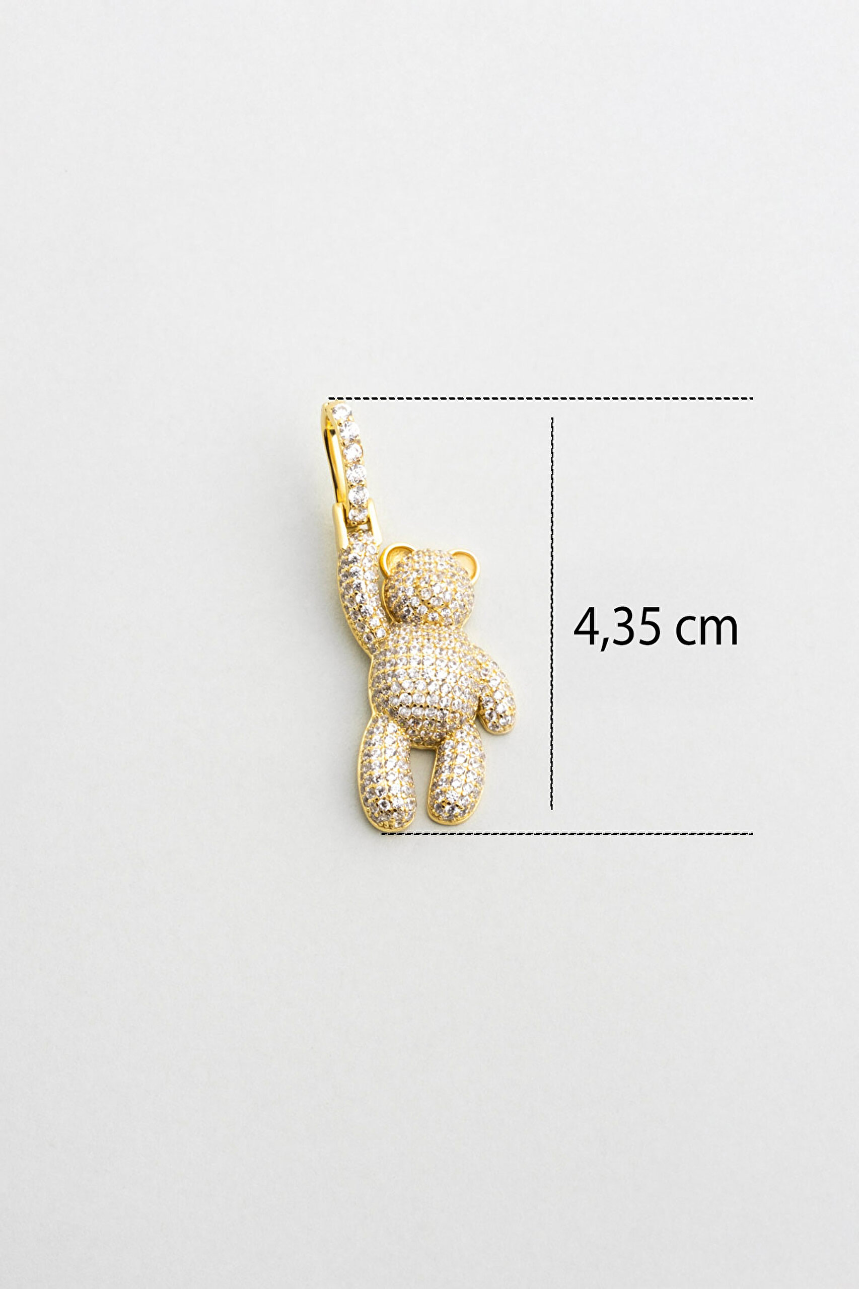 ⁠ Tiny Bear 18 Ayar Sarı Altın Kaplama Gümüş Charm_2}