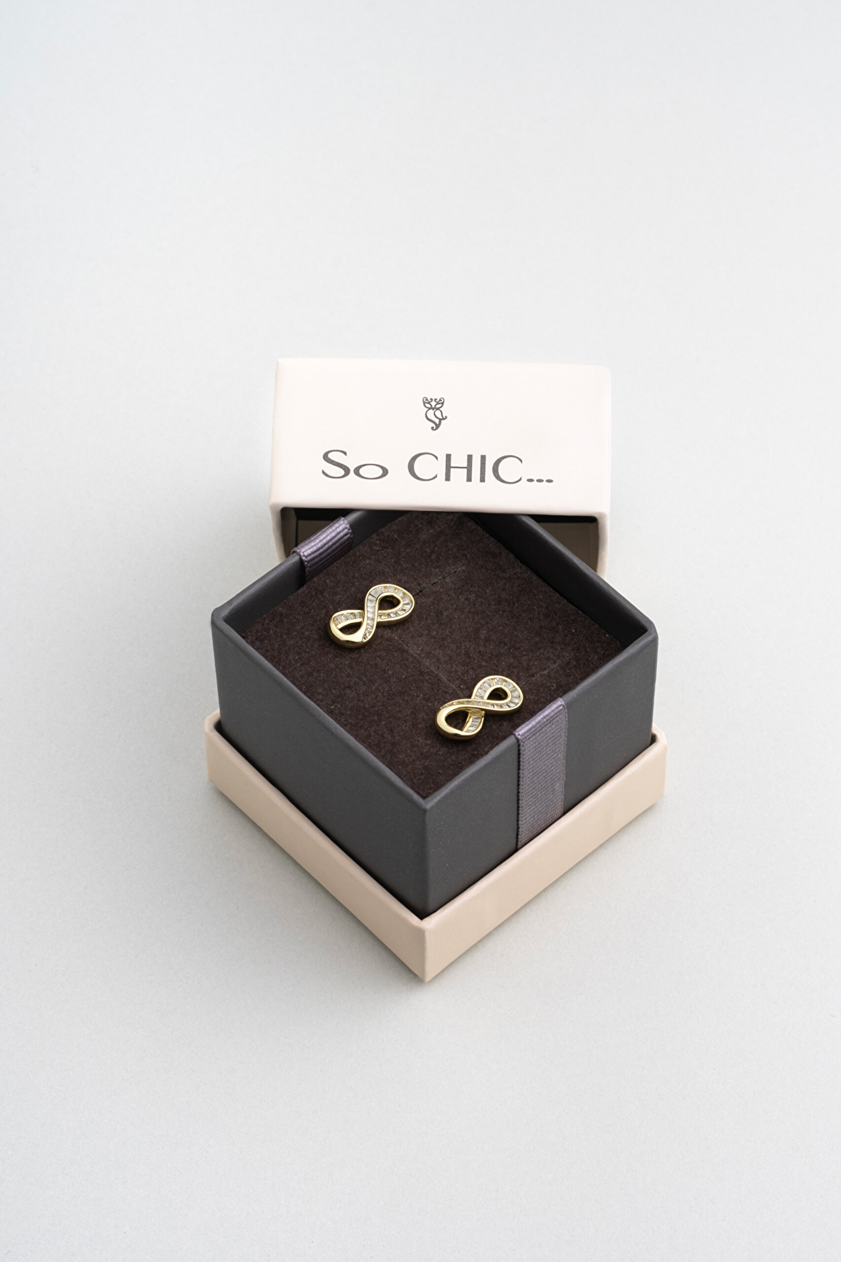 ⁠ Sonsuz Aşk 18 Ayar Sarı Altın Kaplama Gümüş Küpe_4}