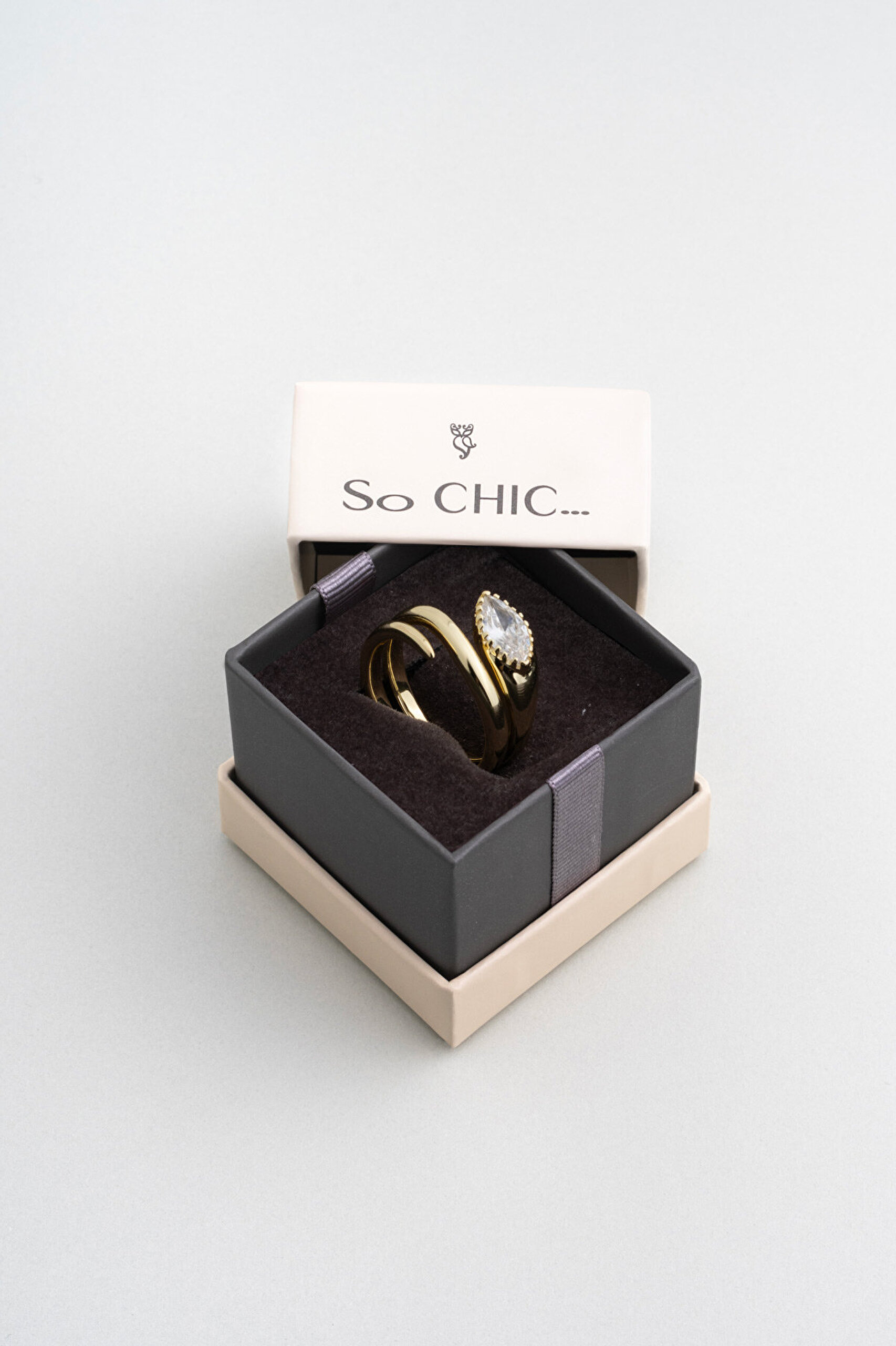 Şahmeran Yılanı 18 Ayar Sarı Altın Kaplama Gümüş Yüzük - 4