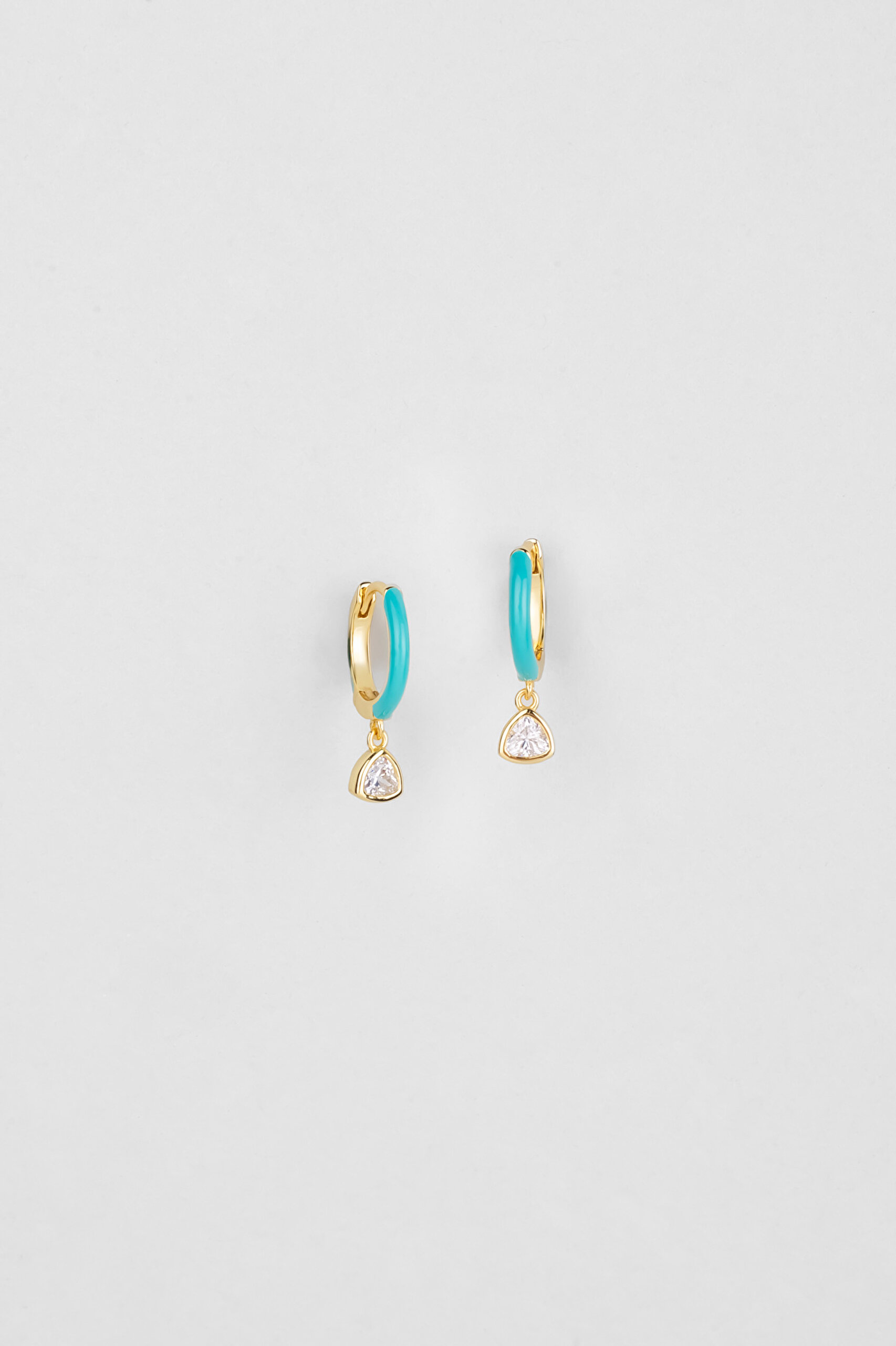 ⁠ Akdeniz 18 Ayar Sarı Altın Kaplama Gümüş Halka Küpe_0}