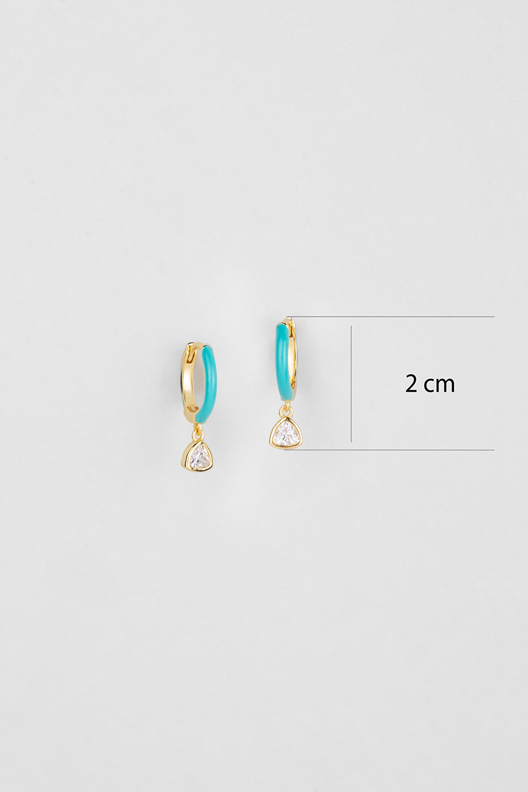 ⁠ Akdeniz 18 Ayar Sarı Altın Kaplama Gümüş Halka Küpe_2}