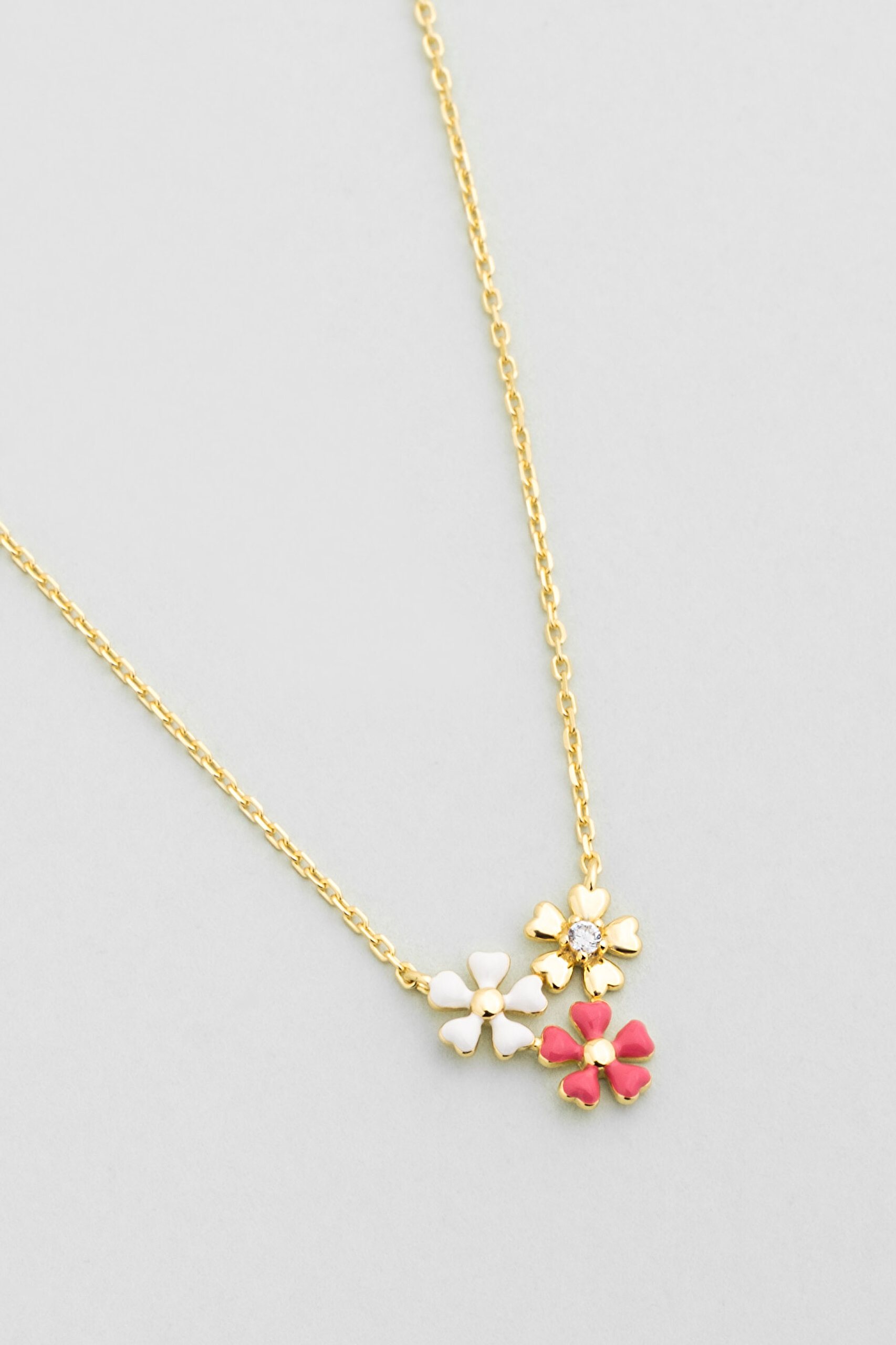 ⁠ Sevilla Çiçeği 18 Ayar Sarı Altın Kaplama 45 Cm Gümüş Kolye_4}