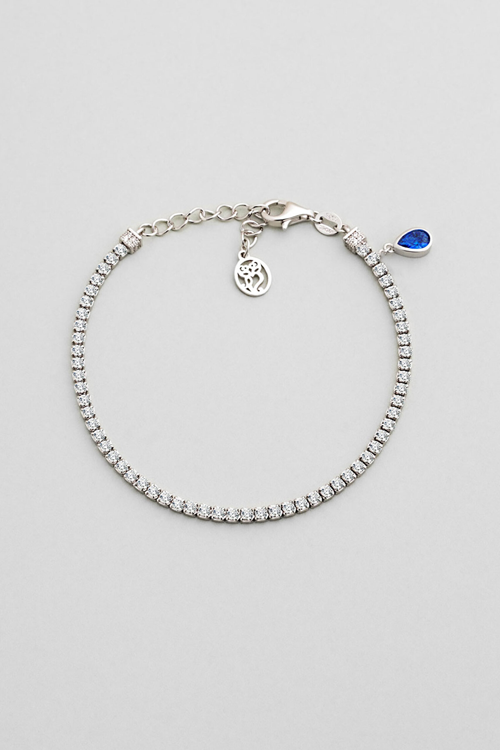 ⁠ Aşk Işığı 18 Ayar Beyaz Altın Kaplama 19 Cm Gümüş Su Yolu Bileklik_0}