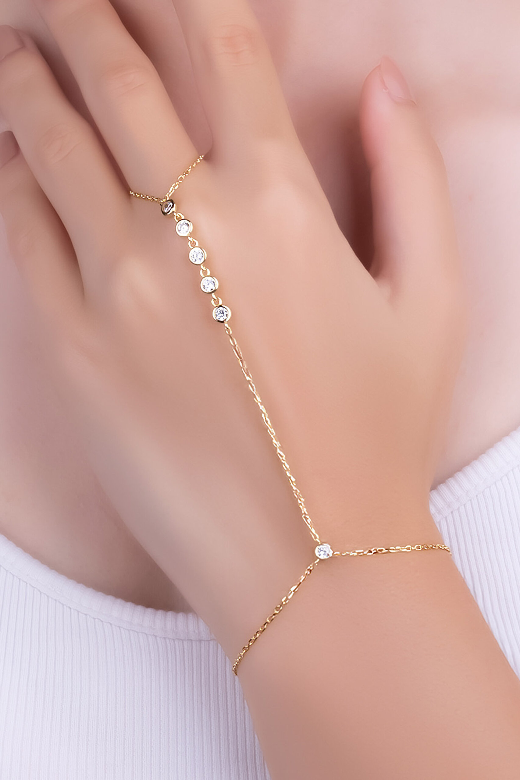 ⁠ Özel So Chic... Taşlı 18 Ayar Sarı Altın Kaplama 24 Cm Gümüş Şahmeran_1}