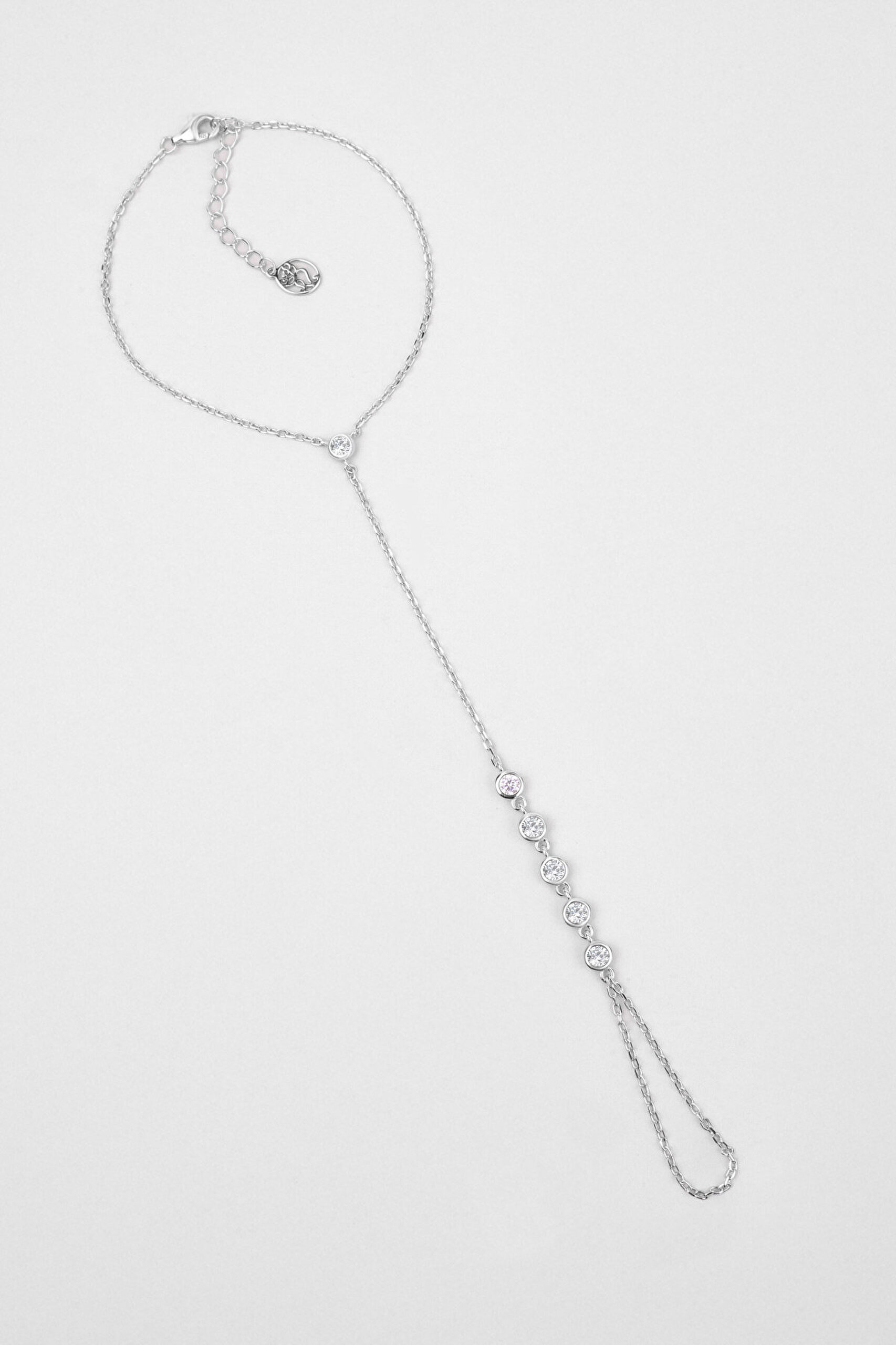 Özel So Chic... Taşlı 18 Ayar Beyaz Altın Kaplama 24 Cm Gümüş Şahmeran - 0