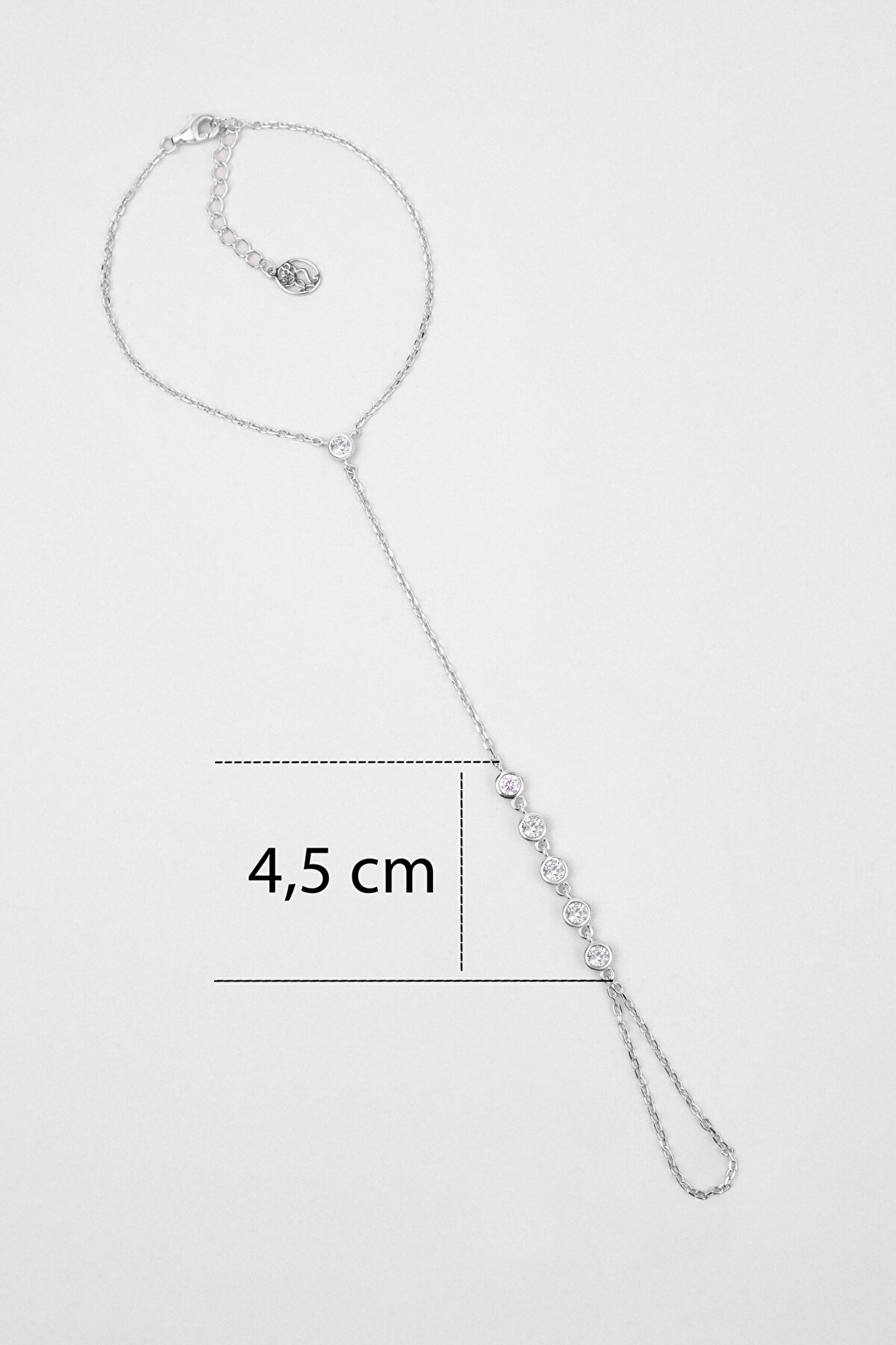 Özel So Chic... Taşlı 18 Ayar Beyaz Altın Kaplama 24 Cm Gümüş Şahmeran - 2