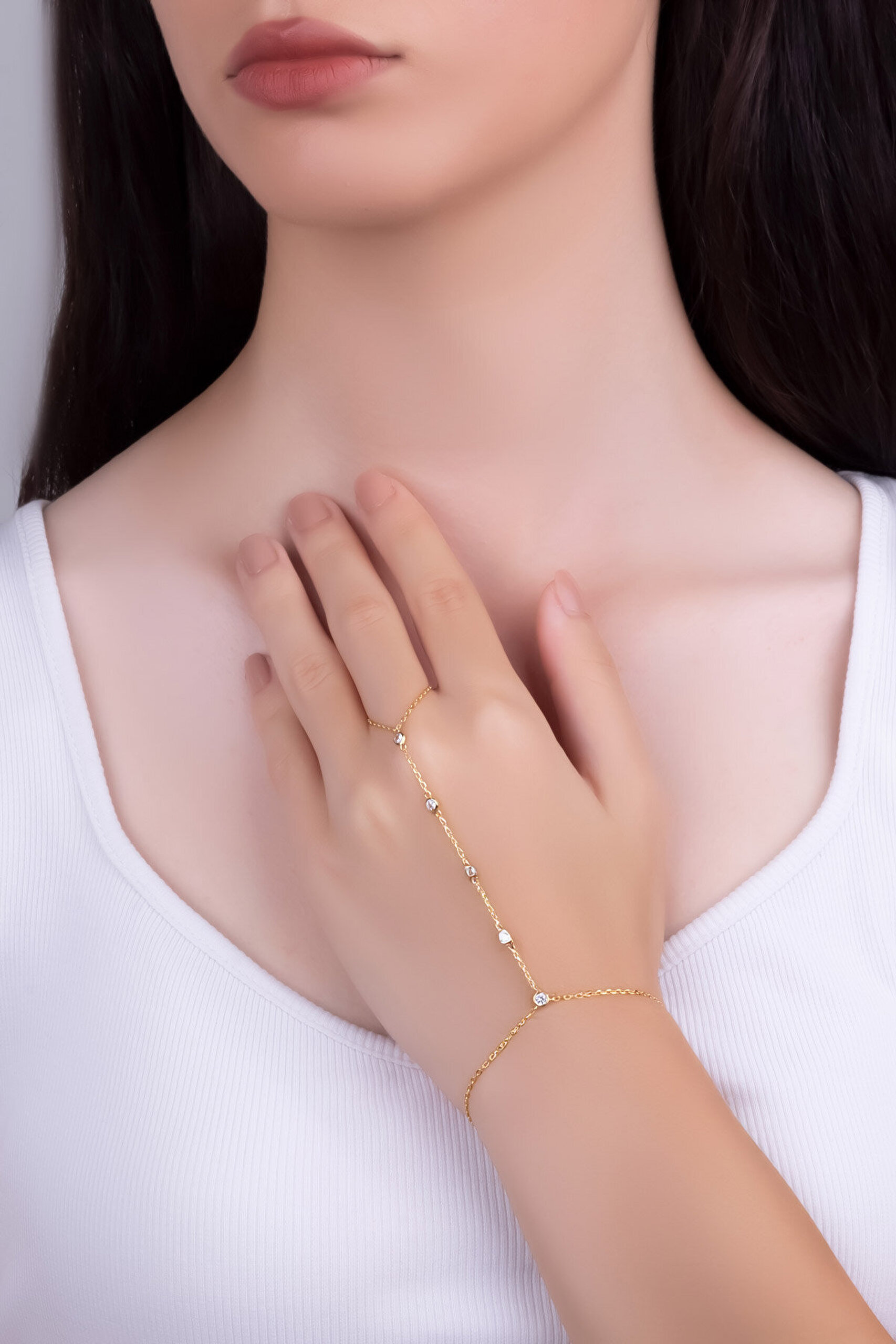 Mira 18 Ayar Sarı Altın Kaplama 22 Cm Gümüş Şahmeran - 3