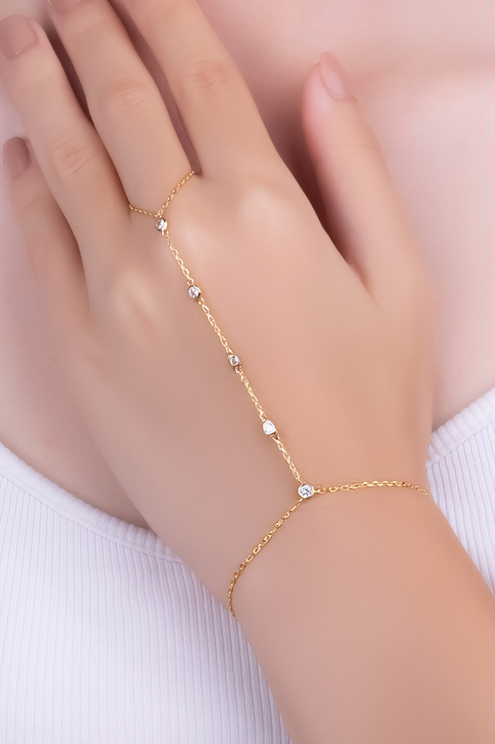 Mira 18 Ayar Sarı Altın Kaplama 22 Cm Gümüş Şahmeran - 1