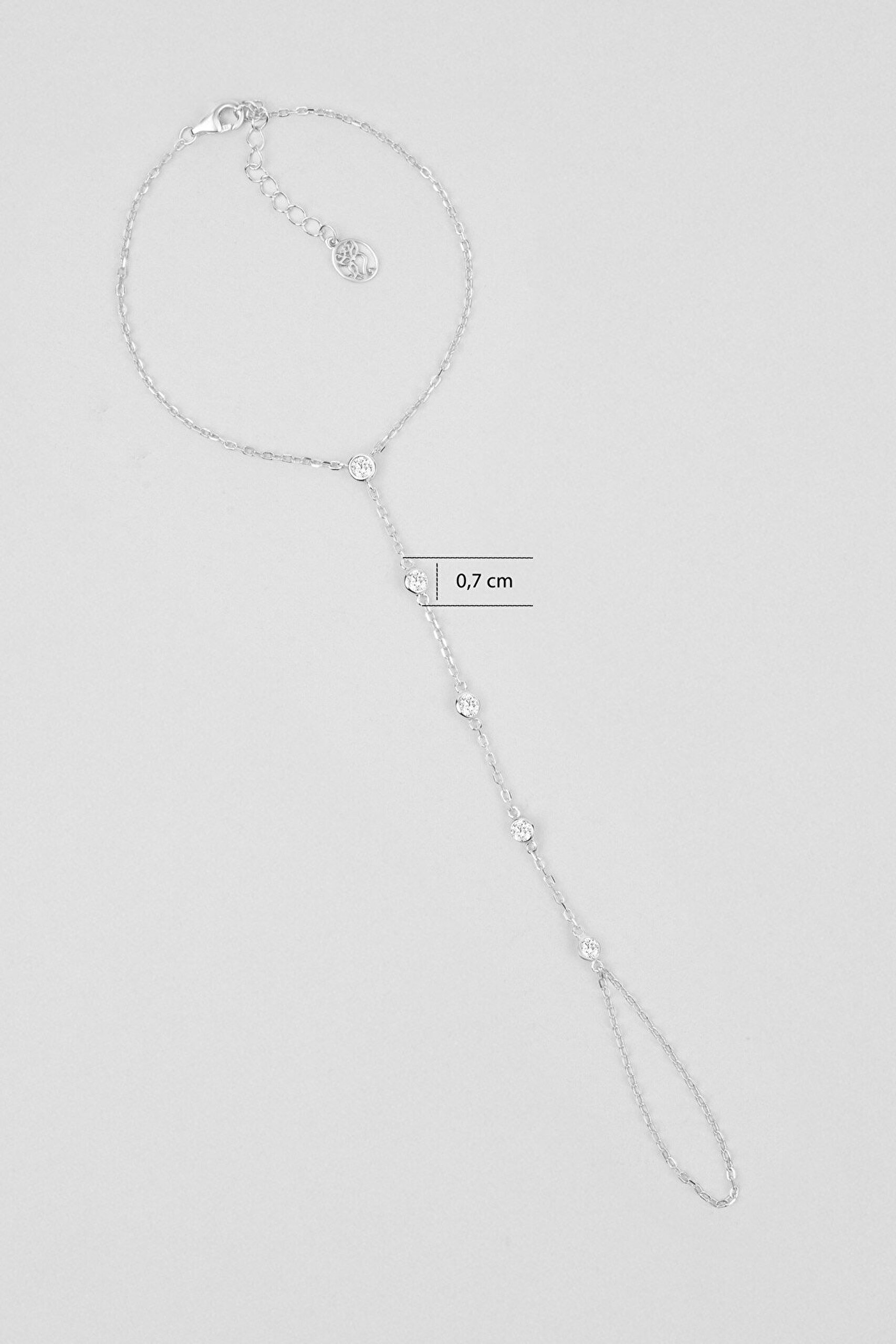 Mira 18 Ayar Beyaz Altın Kaplama 22 Cm Gümüş Şahmeran - 2