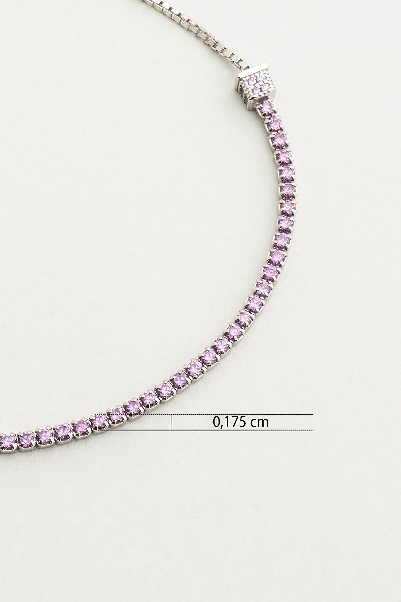 ⁠ Havana 18 Ayar Beyaz Altın Kaplama Ayarlanabilir Gümüş Bileklik_2}