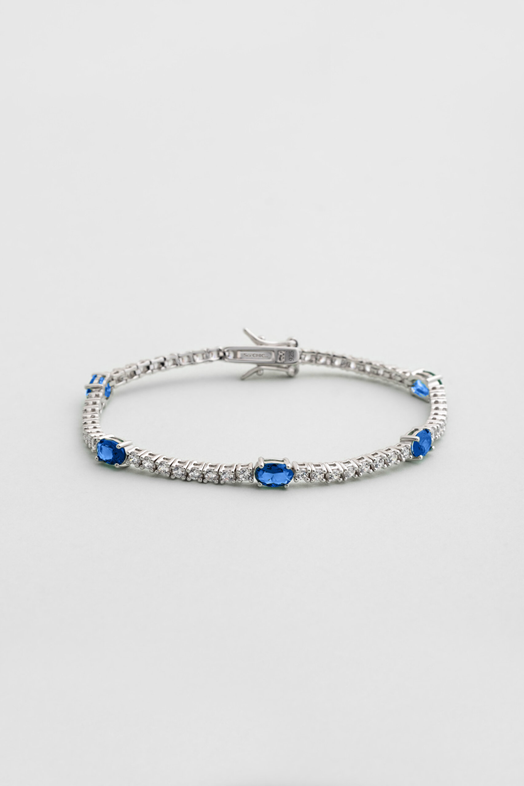 ⁠ Navira 18 Ayar Beyaz Altın Kaplama Gümüş Su Yolu Bileklik_0}