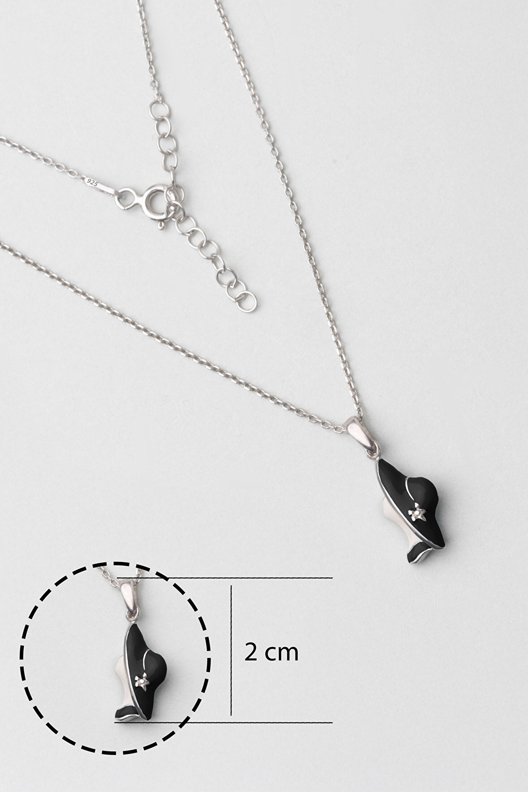 ⁠ Renkli Lady 18 Ayar Beyaz Altın Kaplama 33 Cm Gümüş Çocuk Kolye_2}