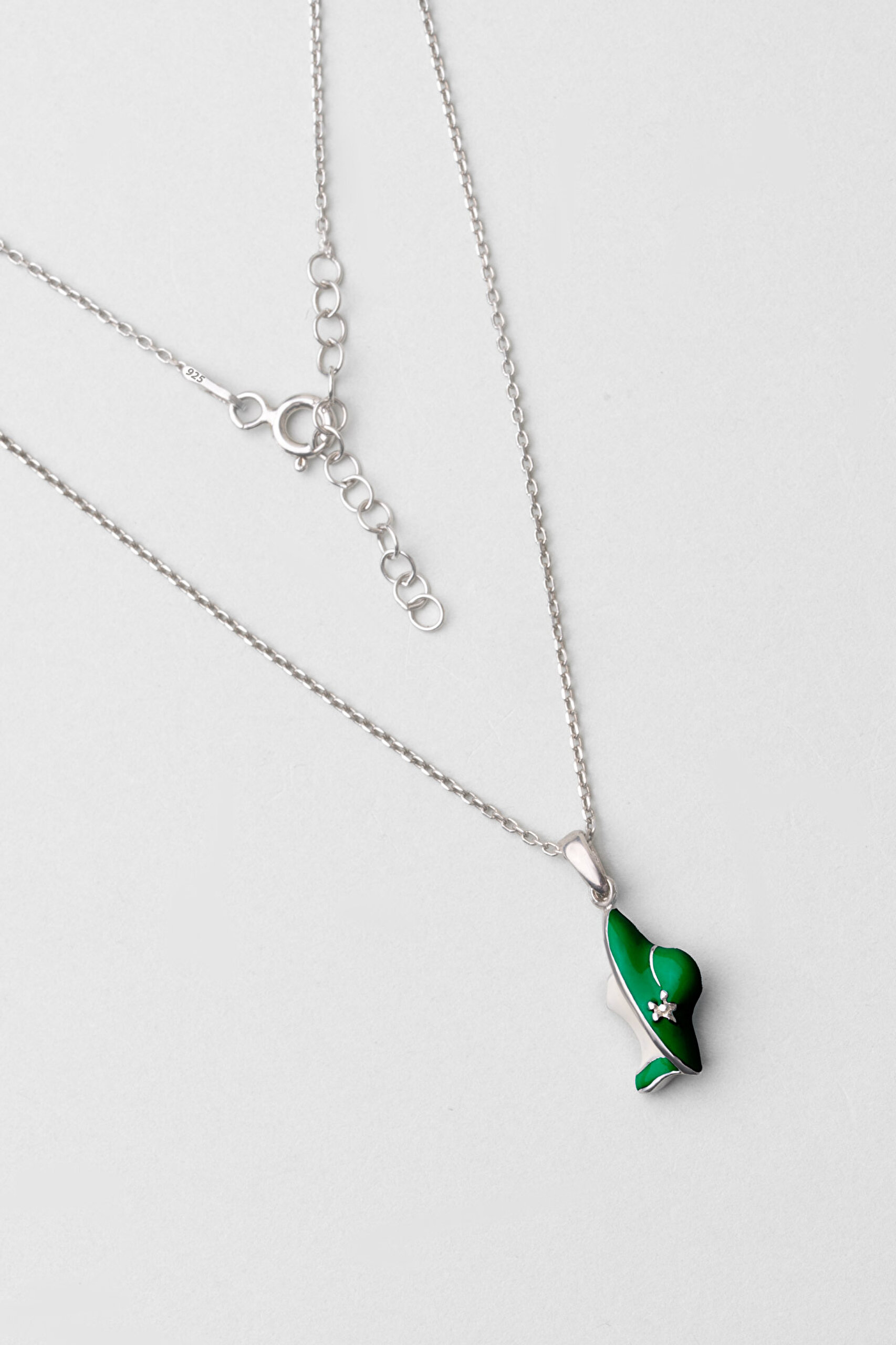 ⁠ Renkli Lady 18 Ayar Beyaz Altın Kaplama 33 Cm Gümüş Çocuk Kolye_0}