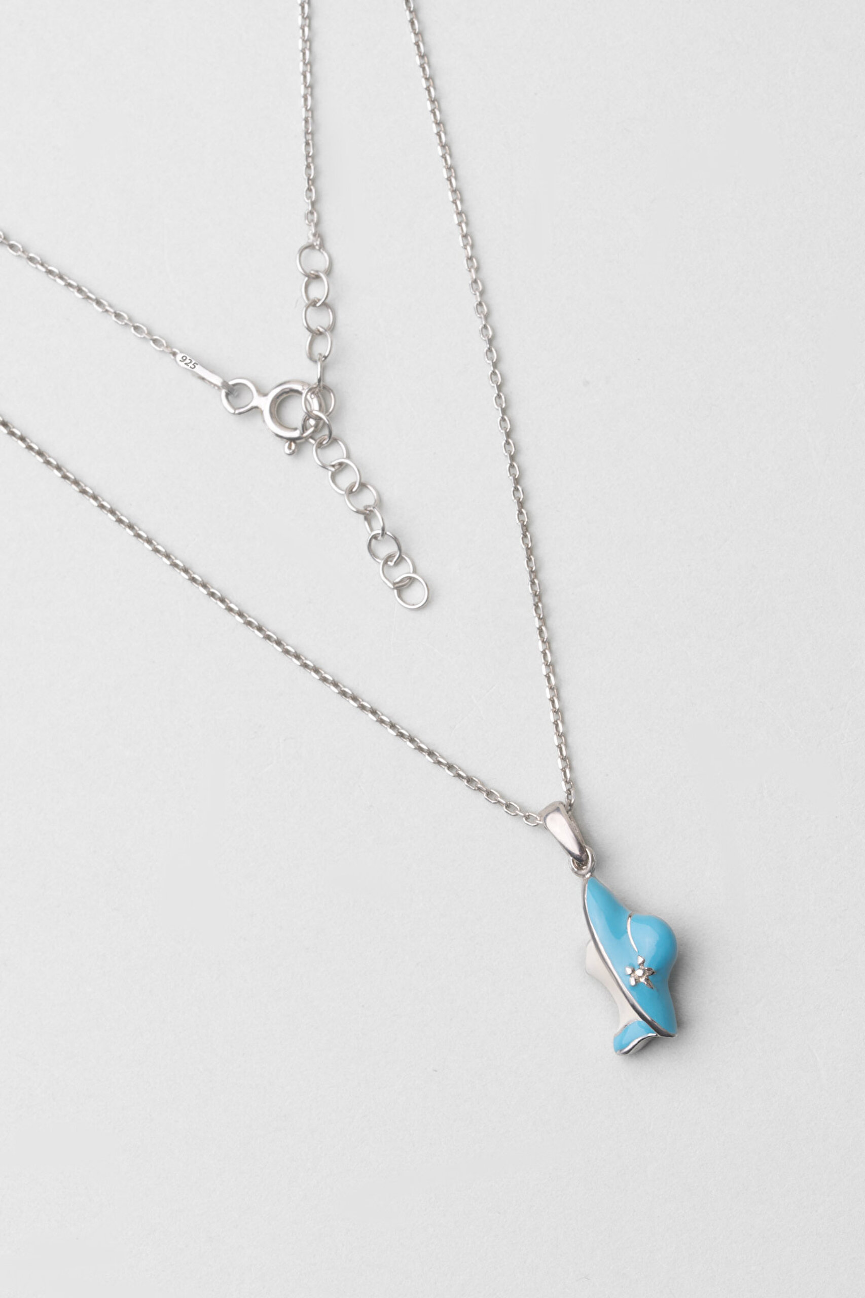 ⁠ Renkli Lady 18 Ayar Beyaz Altın Kaplama 33 Cm Gümüş Çocuk Kolye_0}