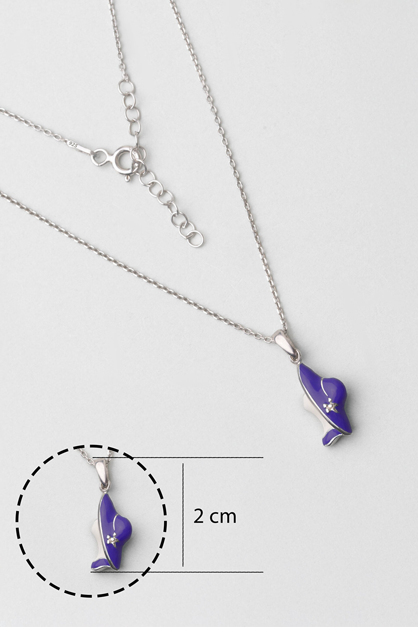 ⁠ Renkli Lady 18 Ayar Beyaz Altın Kaplama 33 Cm Gümüş Çocuk Kolye_2}