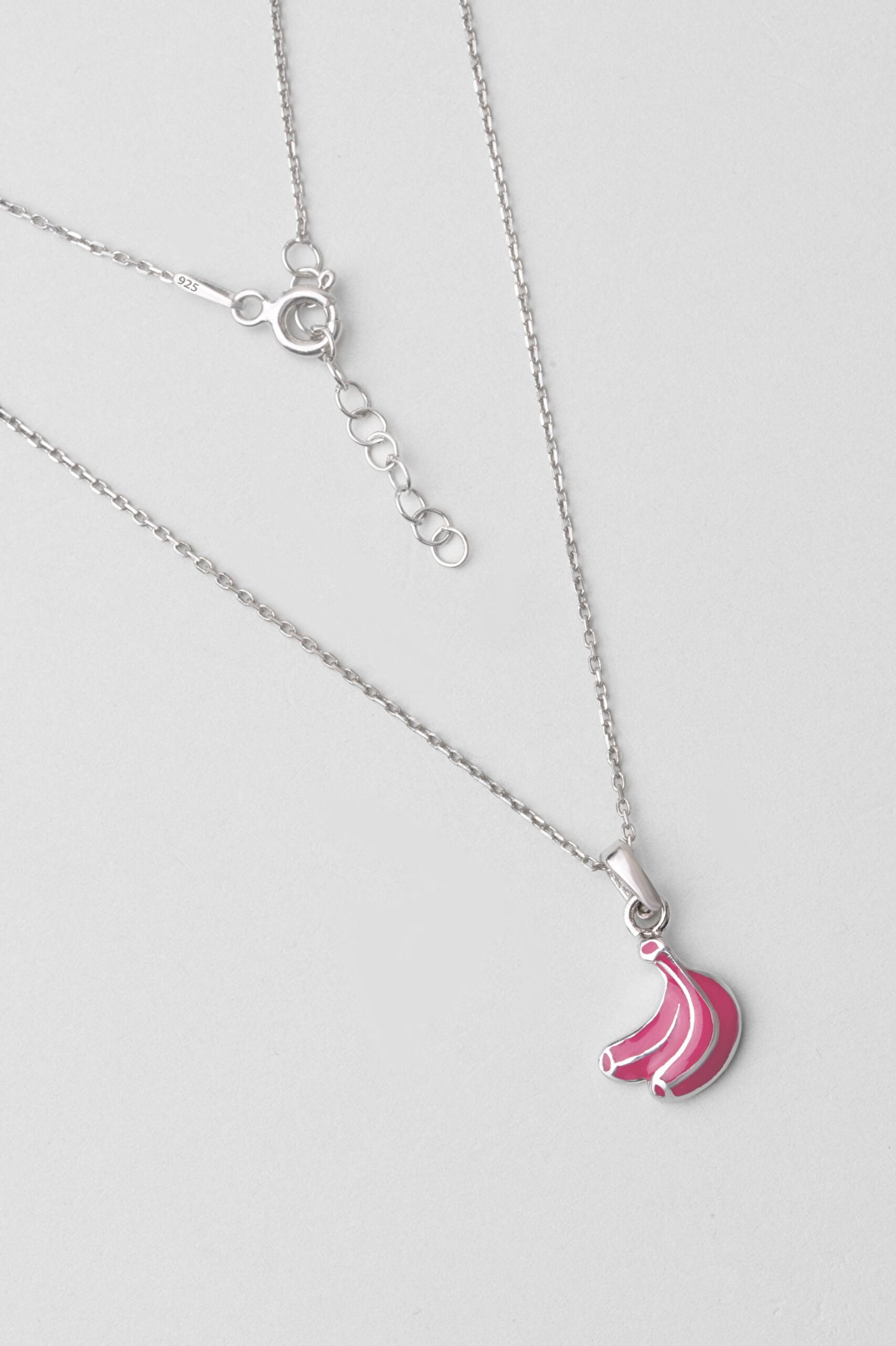 ⁠ Sevimli Meyveler 18 Ayar Beyaz Altın Kaplama Gümüş Çocuk Kolye_0}