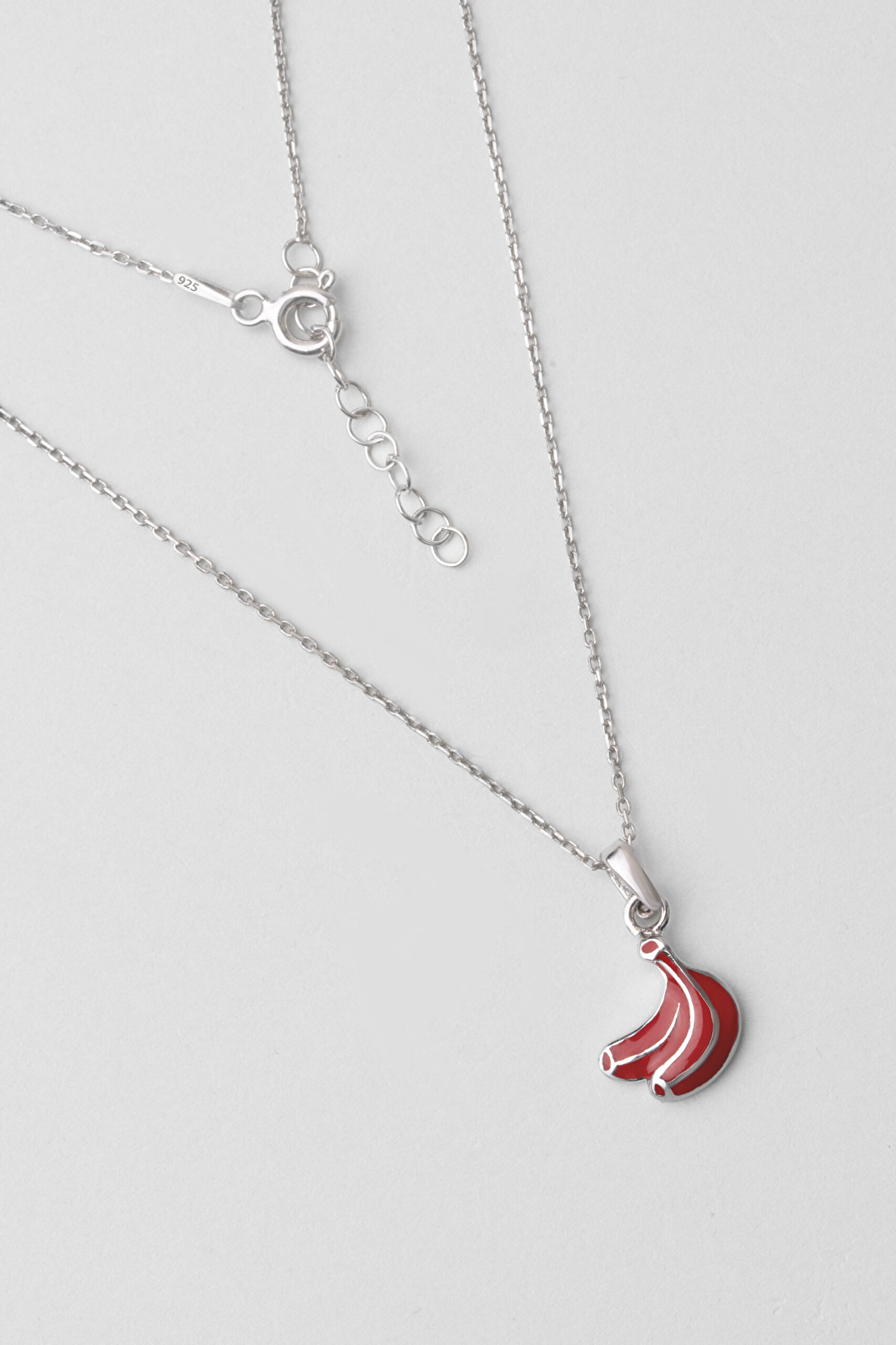 ⁠ Sevimli Meyveler 18 Ayar Beyaz Altın Kaplama Gümüş Çocuk Kolye_0}