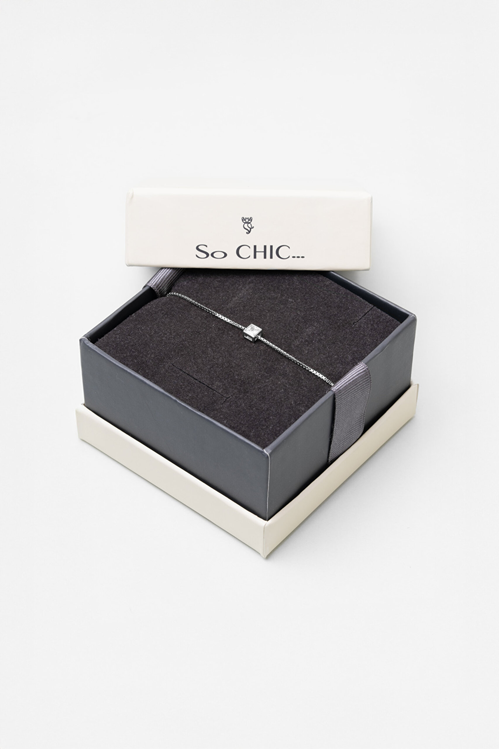 ⁠ Noa 18 Ayar Beyaz Altın Kaplama Ayarlanabilir Gümüş Bileklik_6}