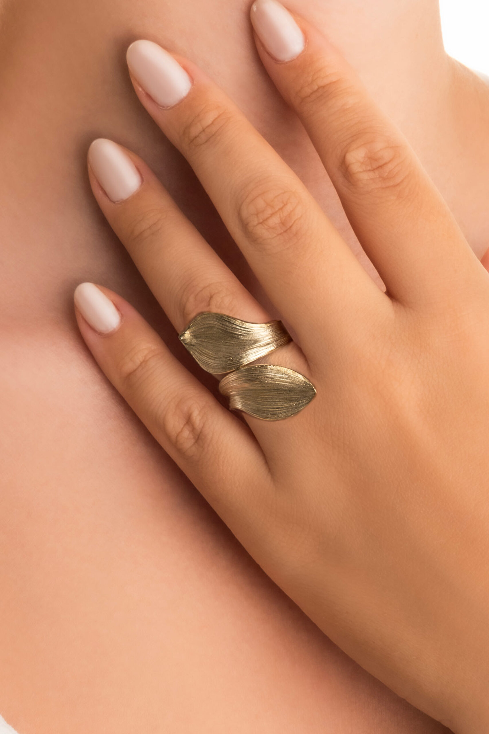 ⁠ Serena Parıltısı 18 Ayar Sarı Altın Kaplama Gümüş Yüzük_1}