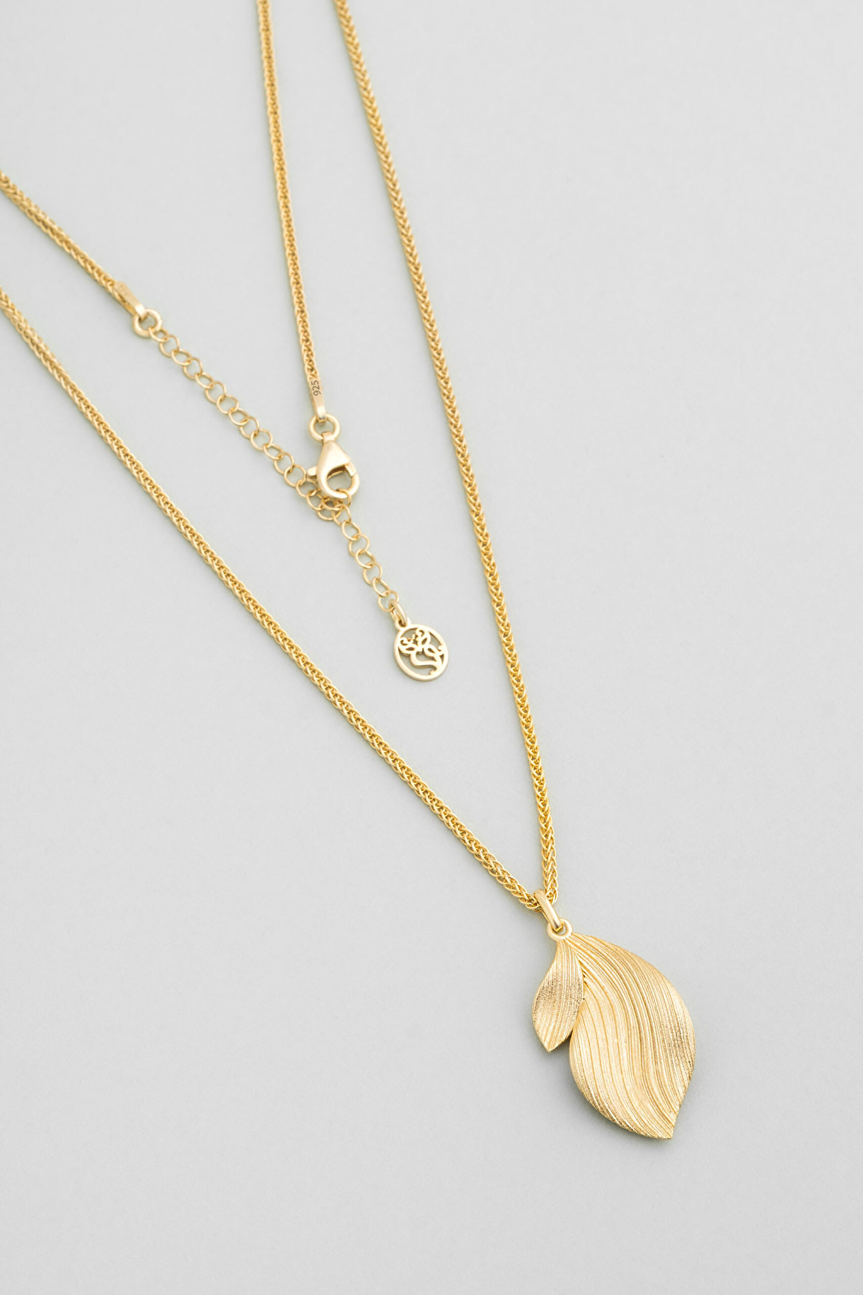 ⁠ Serena Parıltısı 18 Ayar Sarı Altın Kaplama 50 Cm Gümüş Kolye_0}