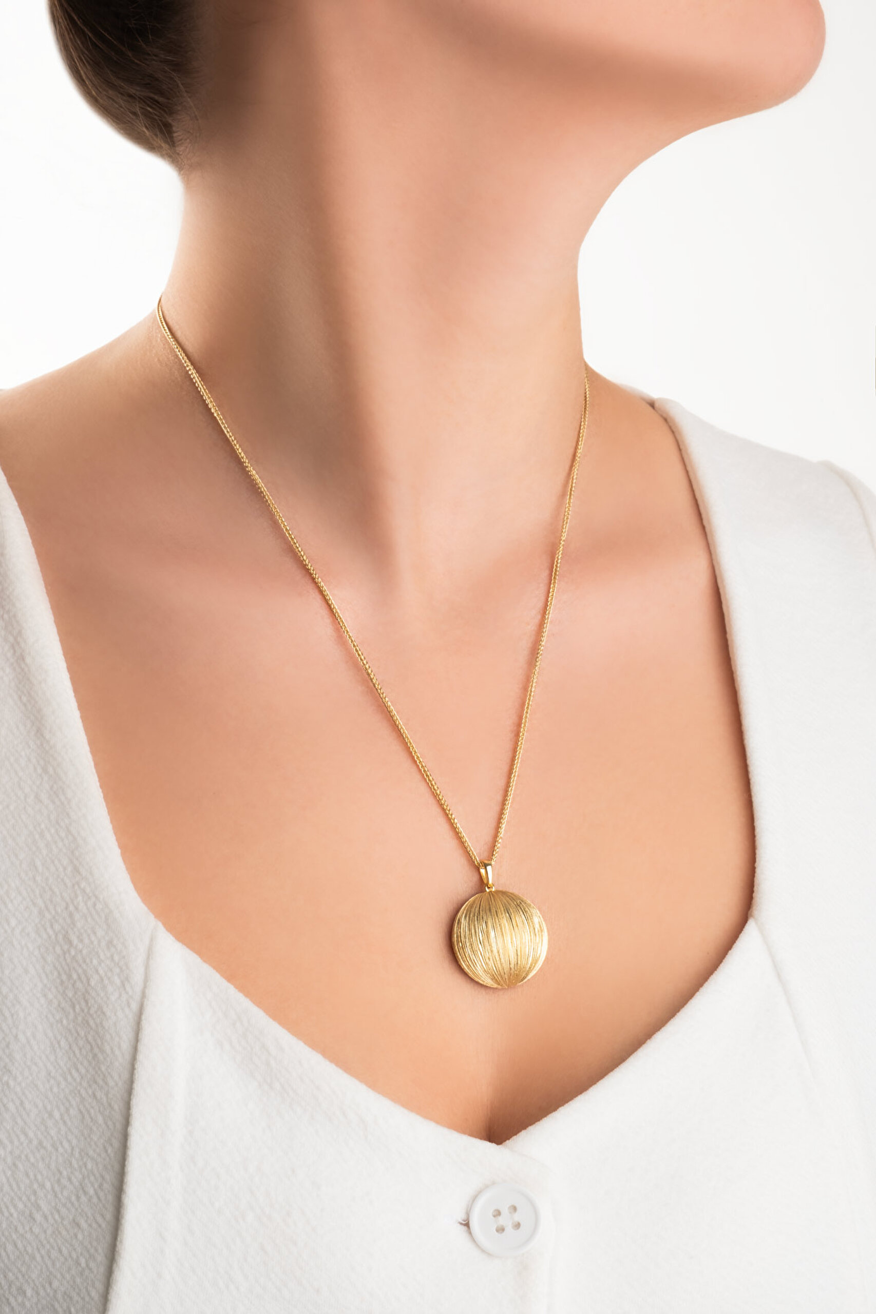 ⁠ Elara Yıldızı 18 Ayar Sarı Altın Kaplama 55 Cm Gümüş Kolye_3}