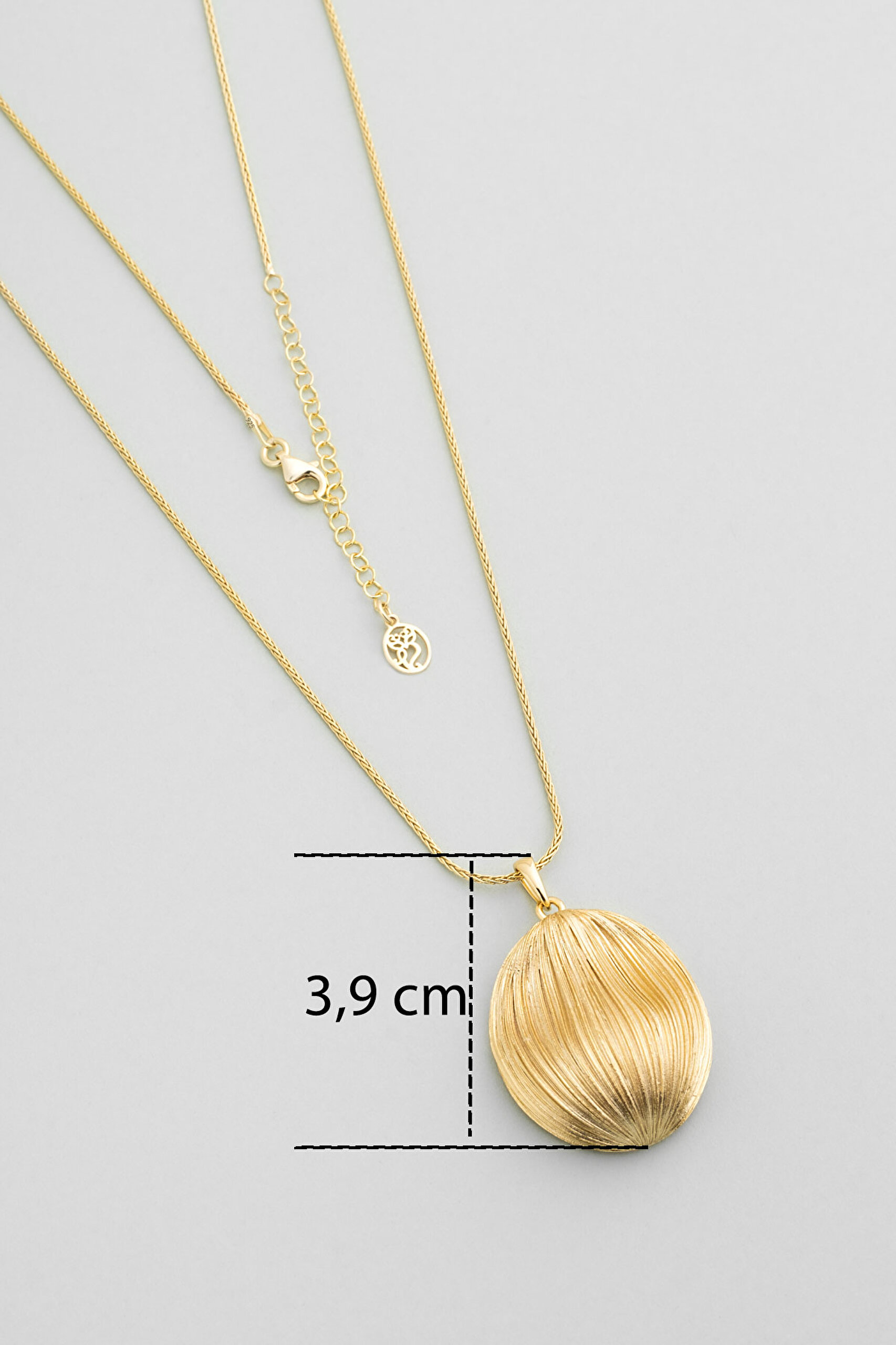 ⁠ Liora Güneşi 18 Ayar Sarı Altın Kaplama 55 Cm Gümüş Kolye_2}