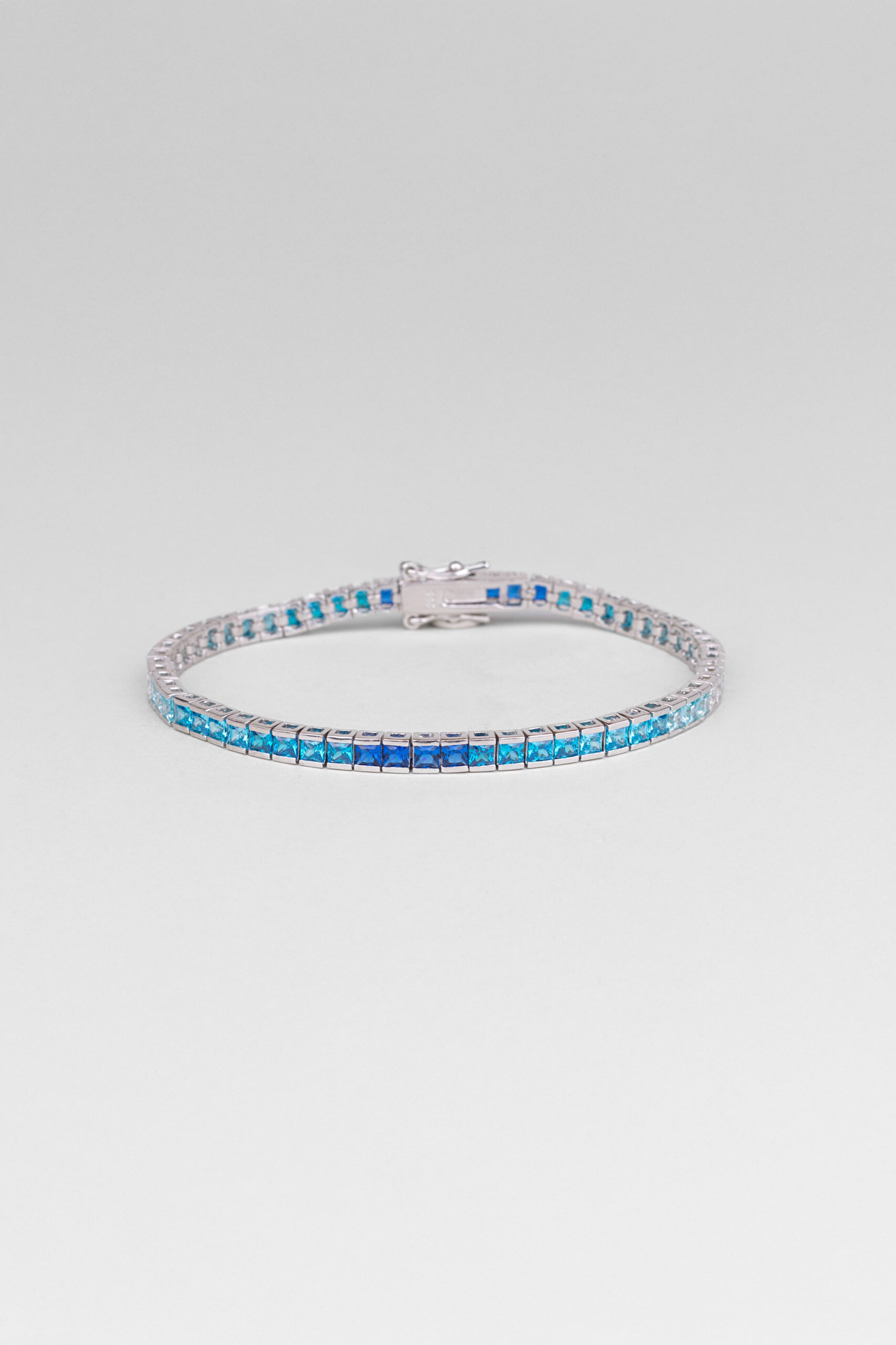 ⁠ Matilda  18 Ayar Beyaz Altın Kaplama Gümüş Su Yolu Bileklik_0}