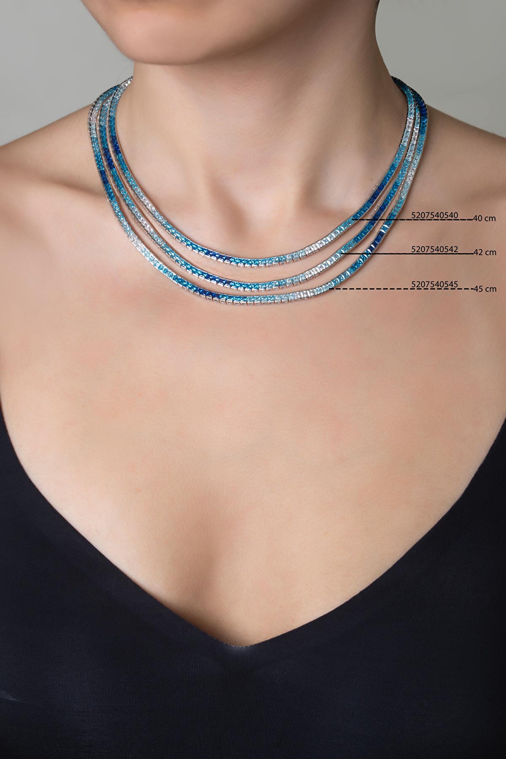 ⁠ Matilda 18 Ayar Beyaz Altın Kaplama Gümüş Su Yolu Kolye_2}