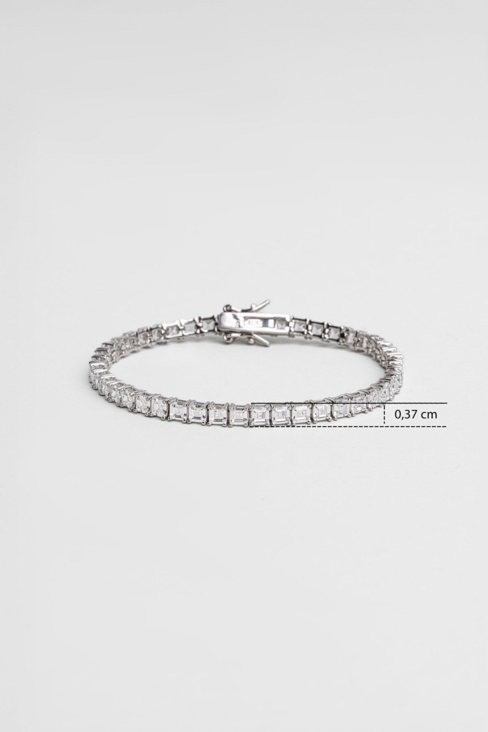 Zarif Dokunuş 18 Ayar Beyaz Altın Kaplama Gümüş Su Yolu Bileklik - 2