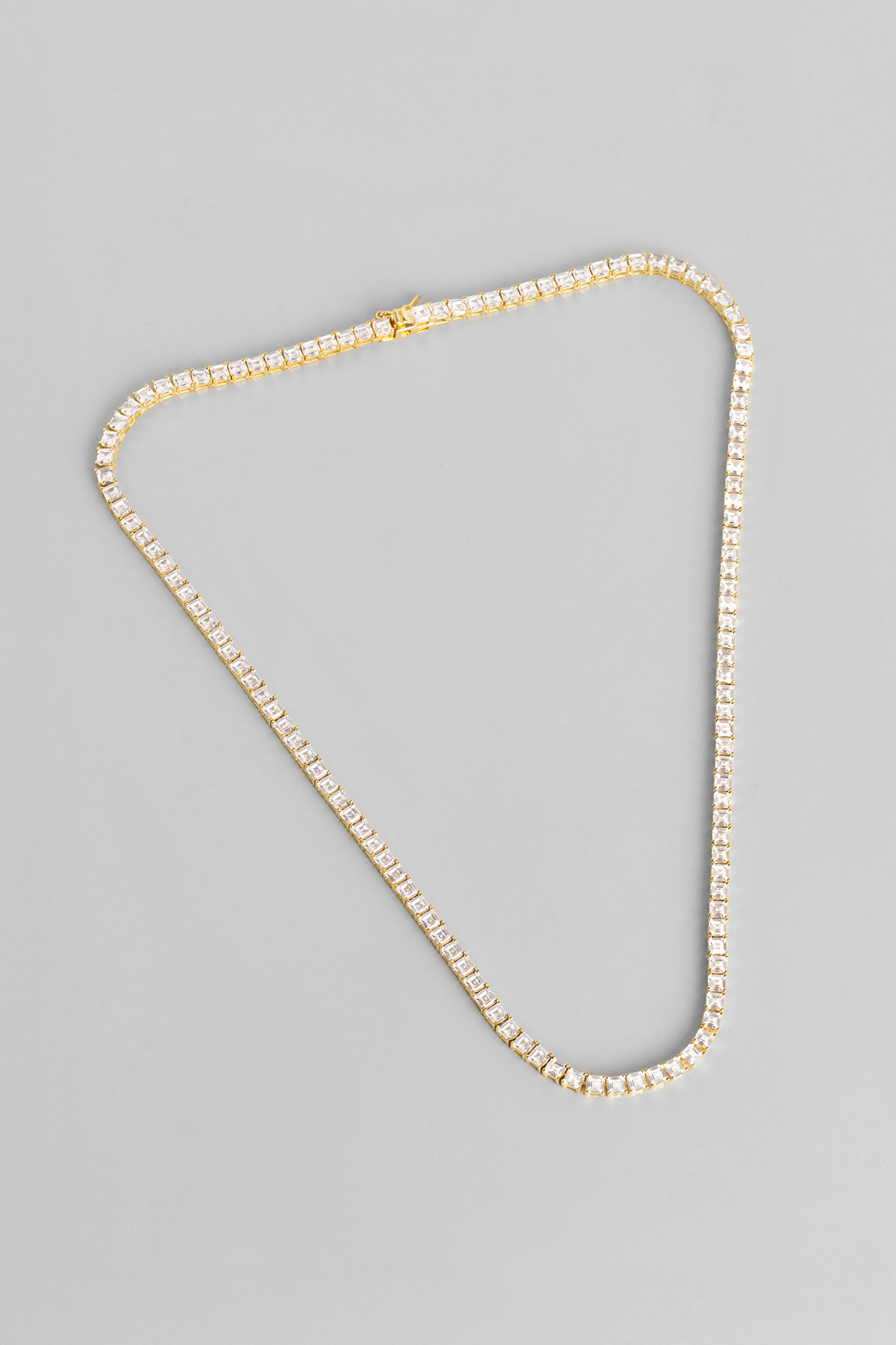 ⁠ Zarif Dokunuş 18 Ayar Sarı Altın Kaplama Gümüş Su Yolu Kolye_0}