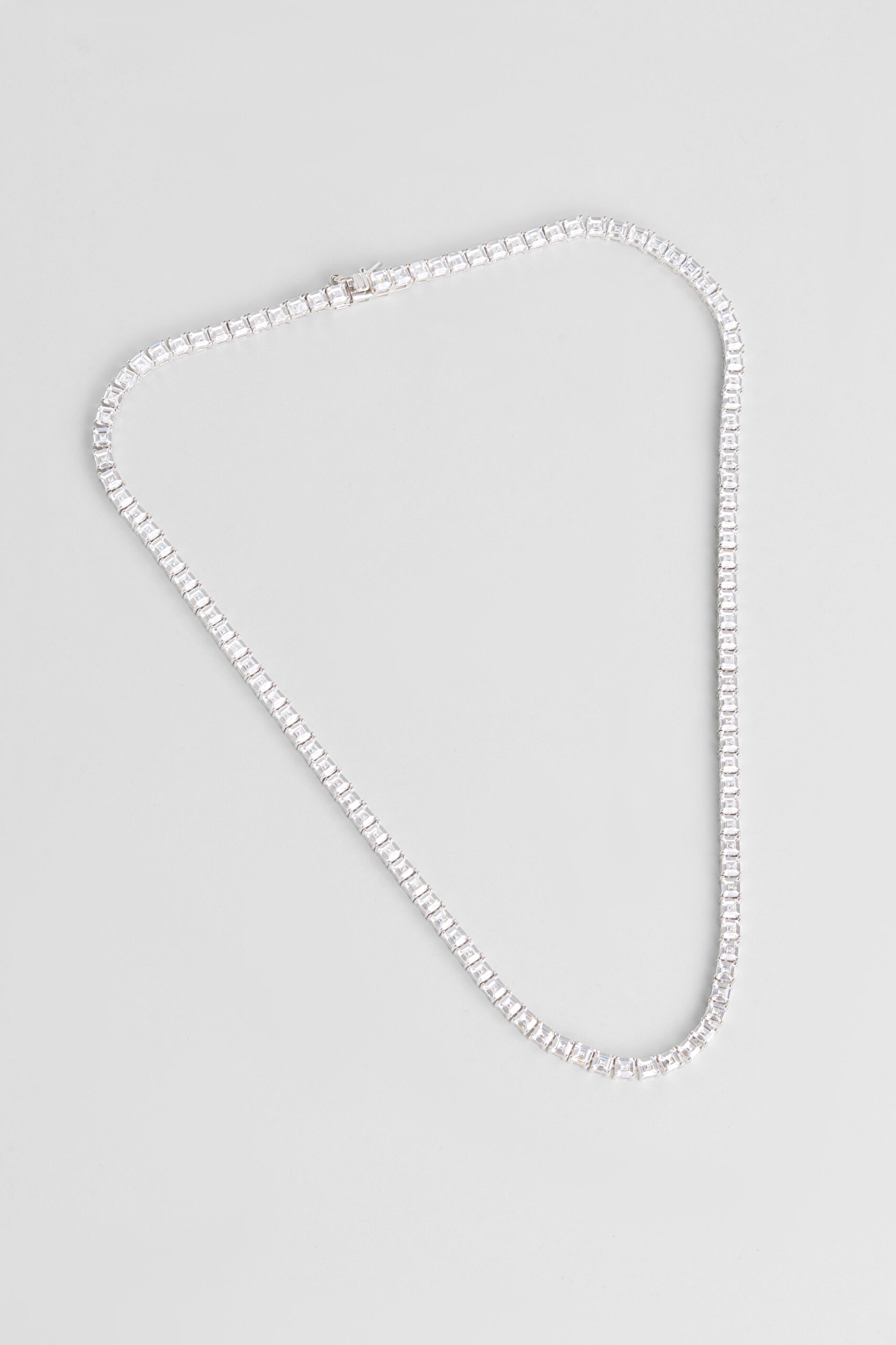 ⁠ Zarif Dokunuş 18 Ayar Beyaz Altın Kaplama Gümüş Su Yolu Kolye_0}