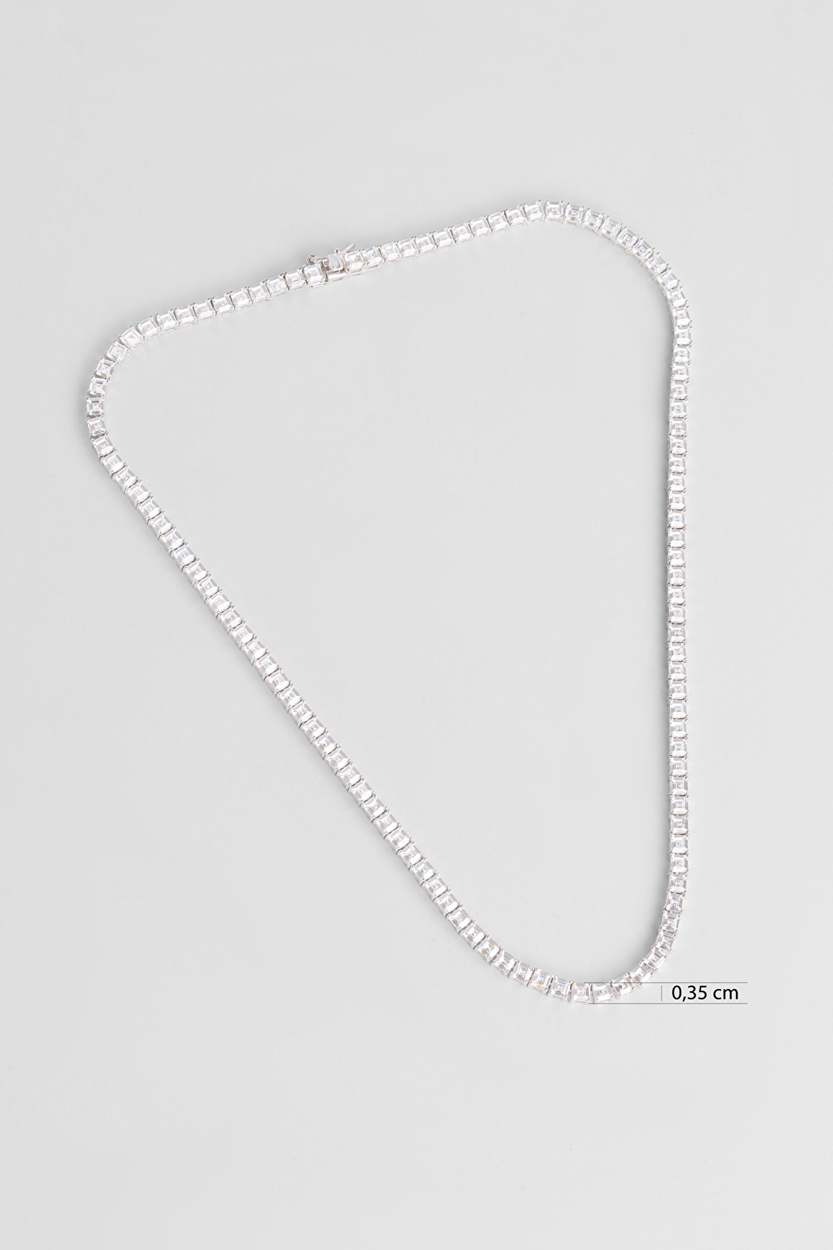 ⁠ Zarif Dokunuş 18 Ayar Beyaz Altın Kaplama Gümüş Su Yolu Kolye_2}